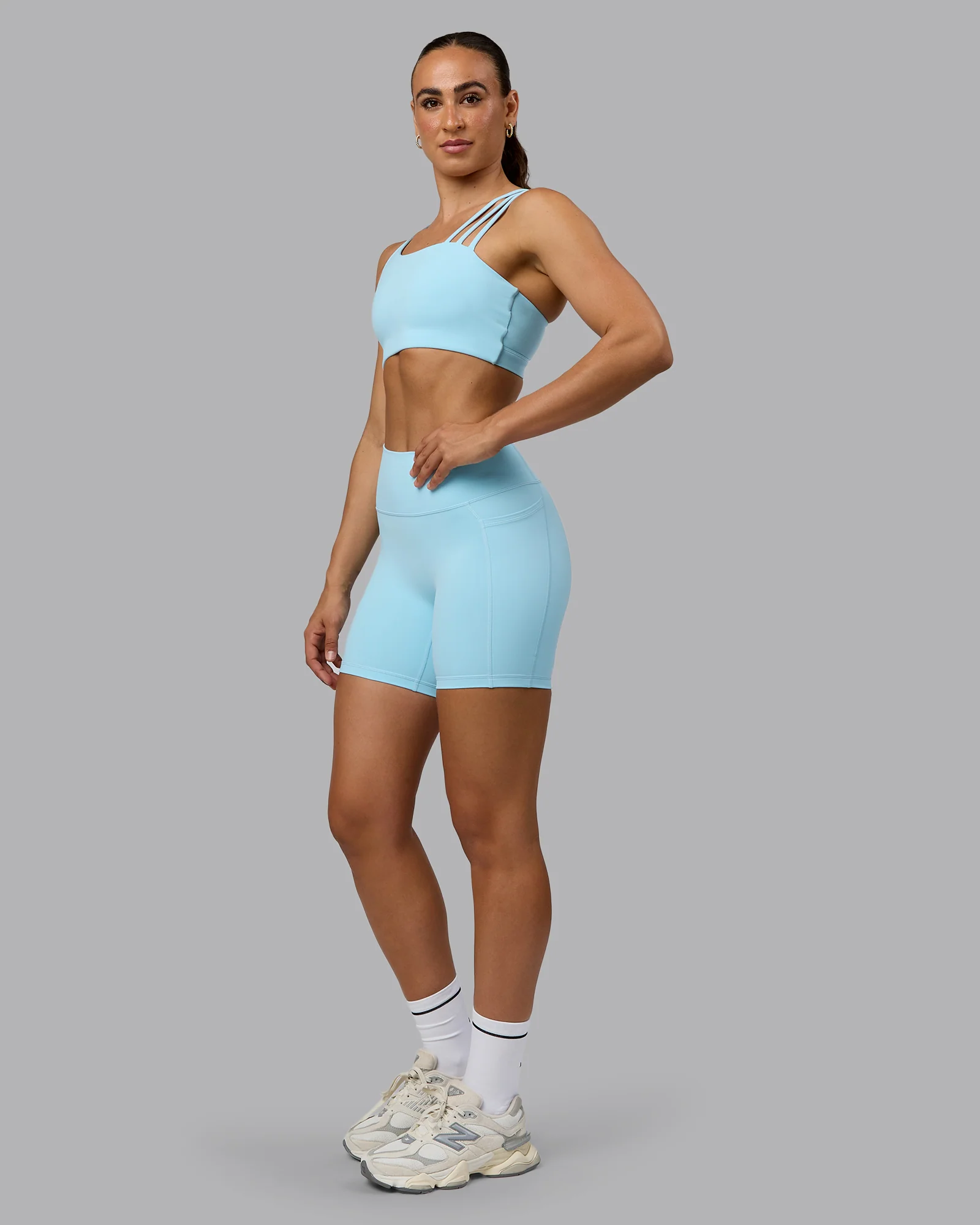 Fusion Ultra High-Rise 6" Short Pockets - Crystal Blue - Image 2