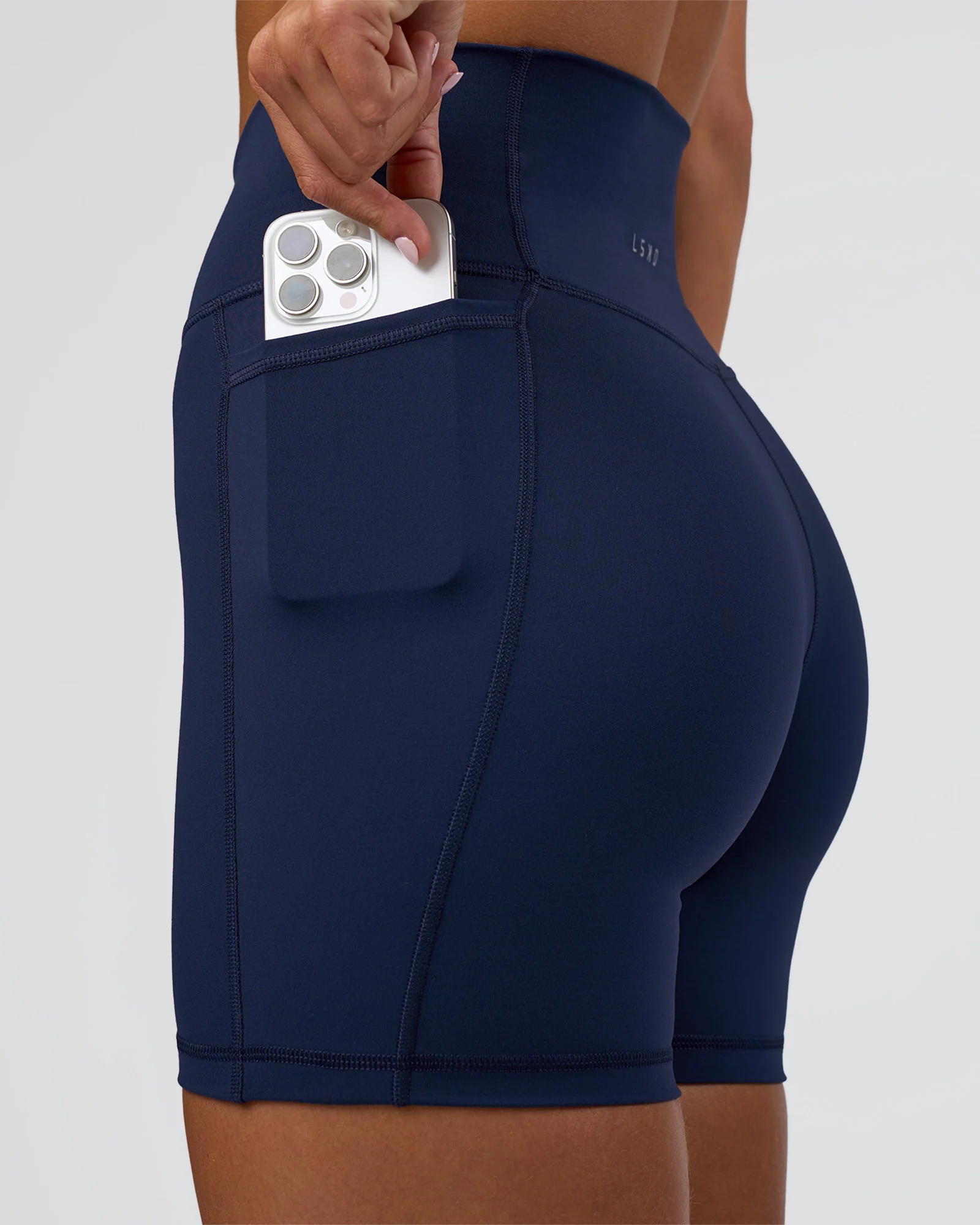 Fusion Ultra High-Rise 6" Short Pockets - Future Navy - Image 3