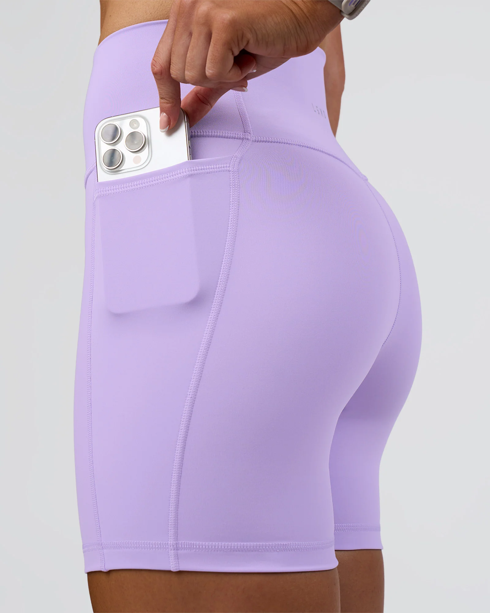 Fusion Ultra High-Rise 6" Short Pockets - Pale Lilac - Image 2