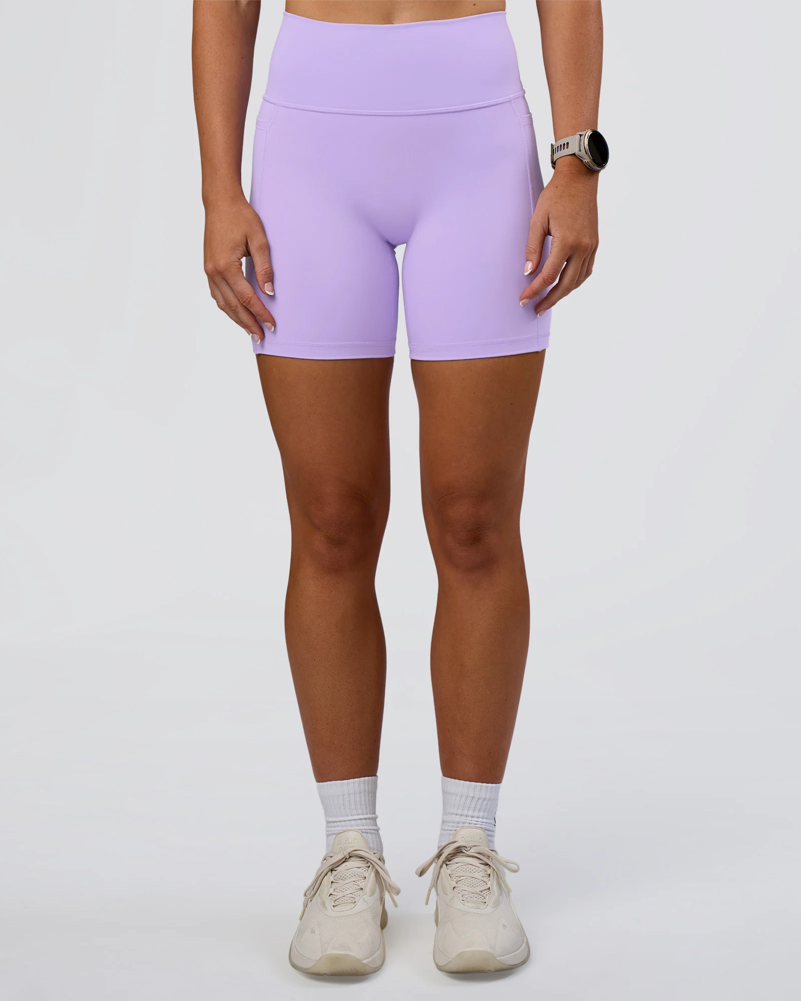 Fusion Ultra High-Rise 6" Short Pockets - Pale Lilac - Image 5