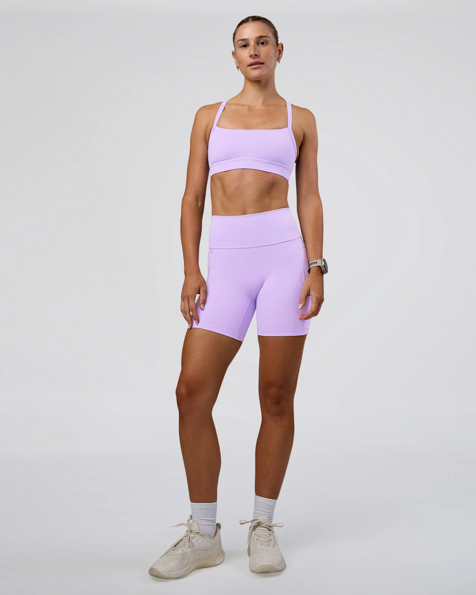 Fusion Ultra High-Rise 6" Short Pockets - Pale Lilac - Image 6