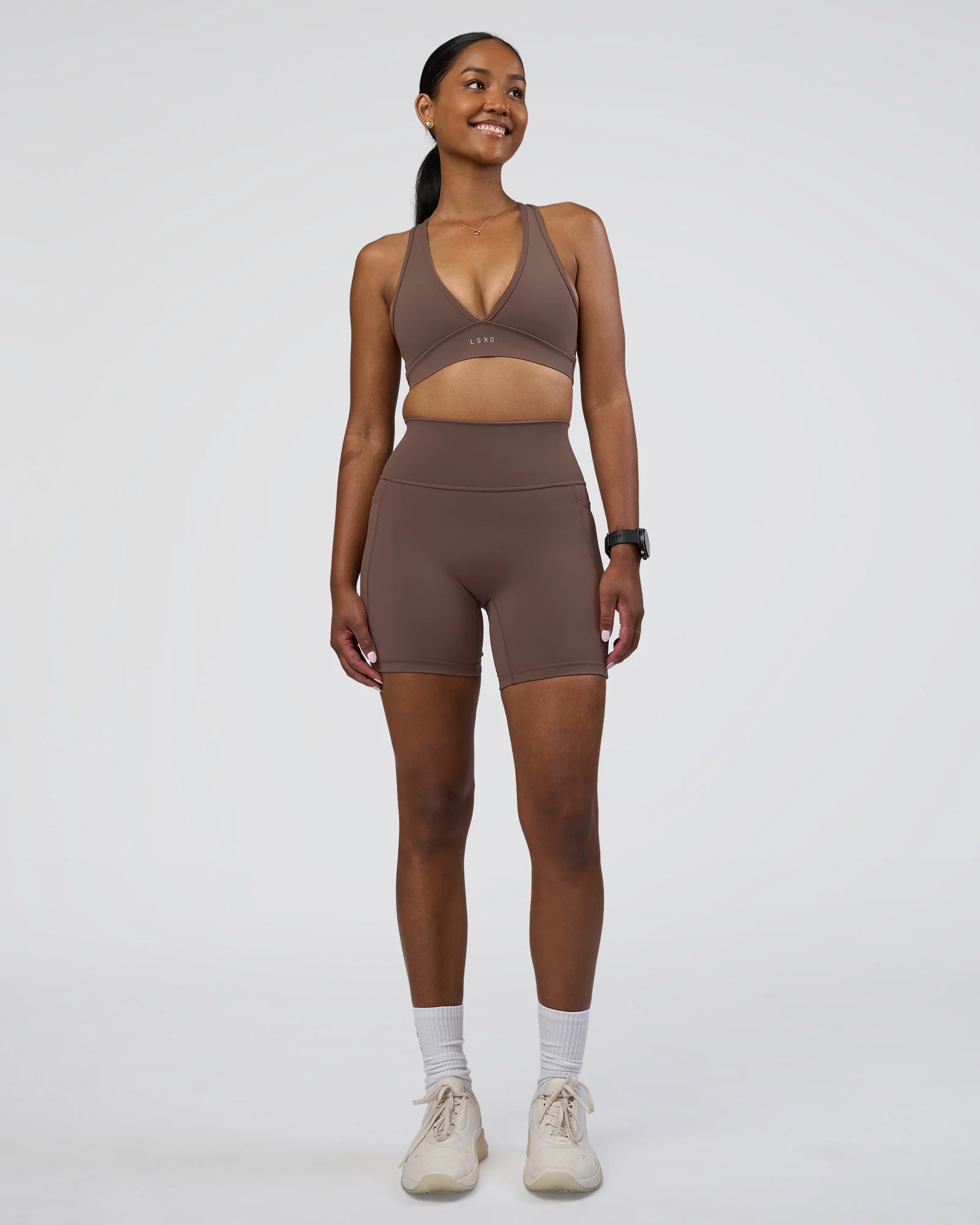 Fusion Ultra High-Rise 6" Short Pockets - Peppercorn - Image 2