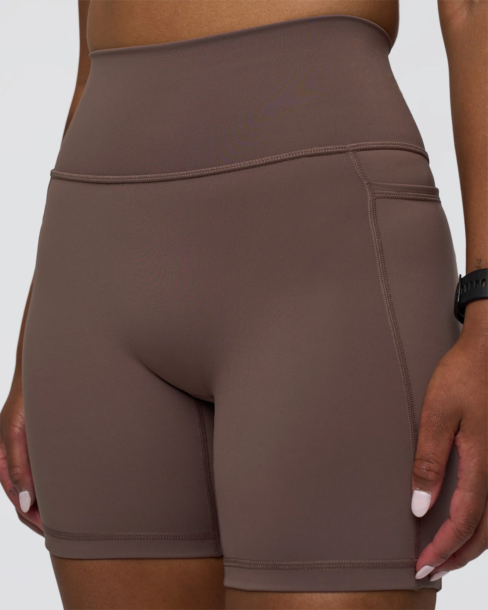 Fusion Ultra High-Rise 6" Short Pockets - Peppercorn - Image 3