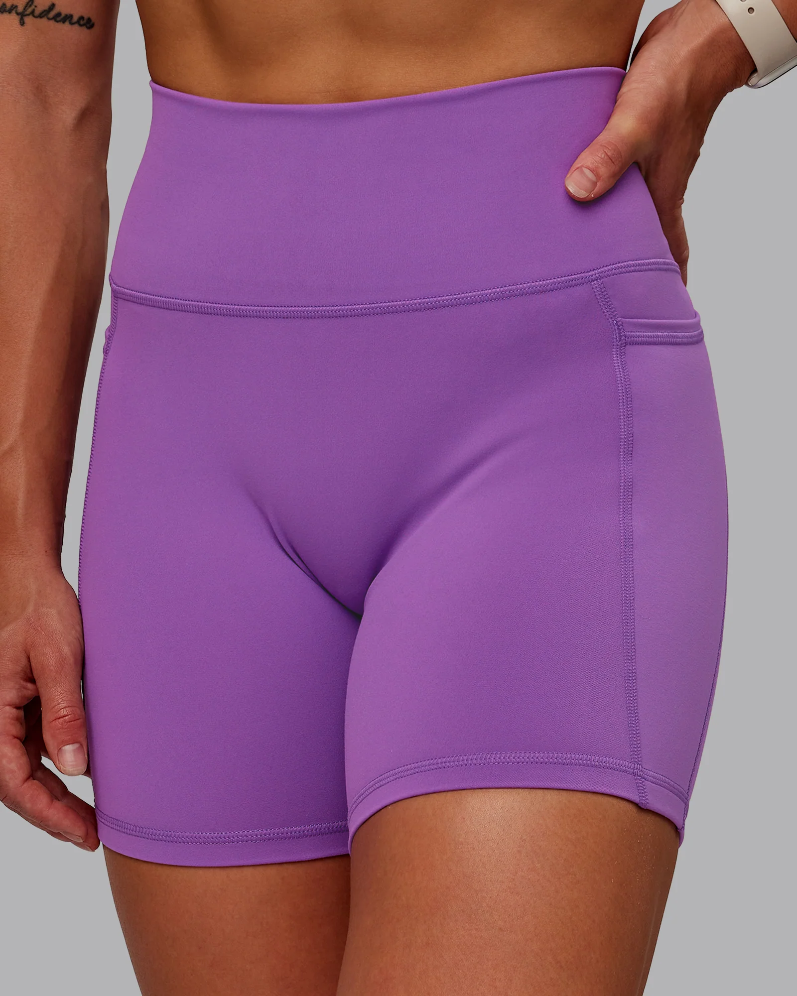 Fusion Ultra High-Rise 6" Short Pockets - Purple Fizz - Image 2
