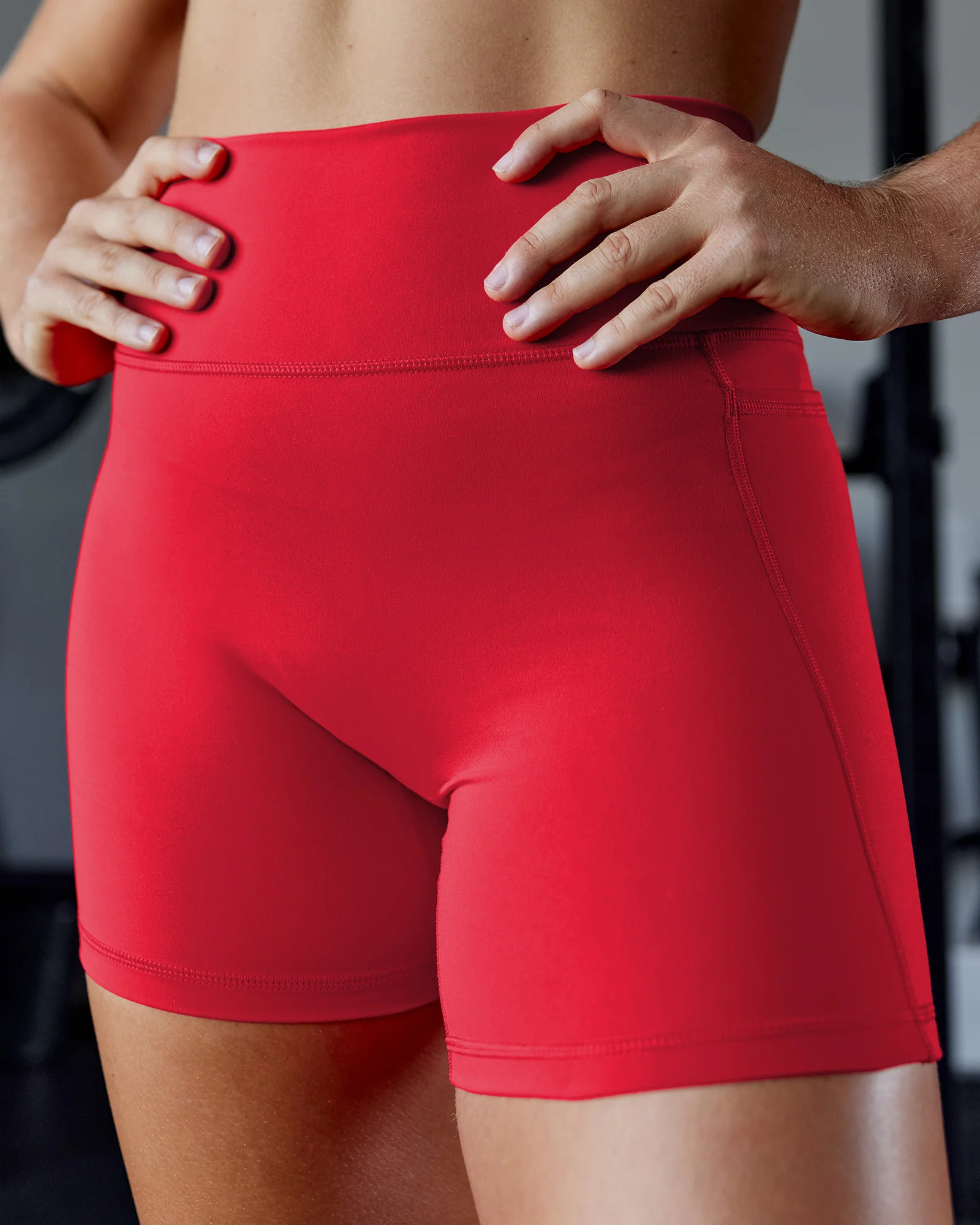 Fusion Ultra High-Rise 6" Short Pockets - Scarlet - Image 3