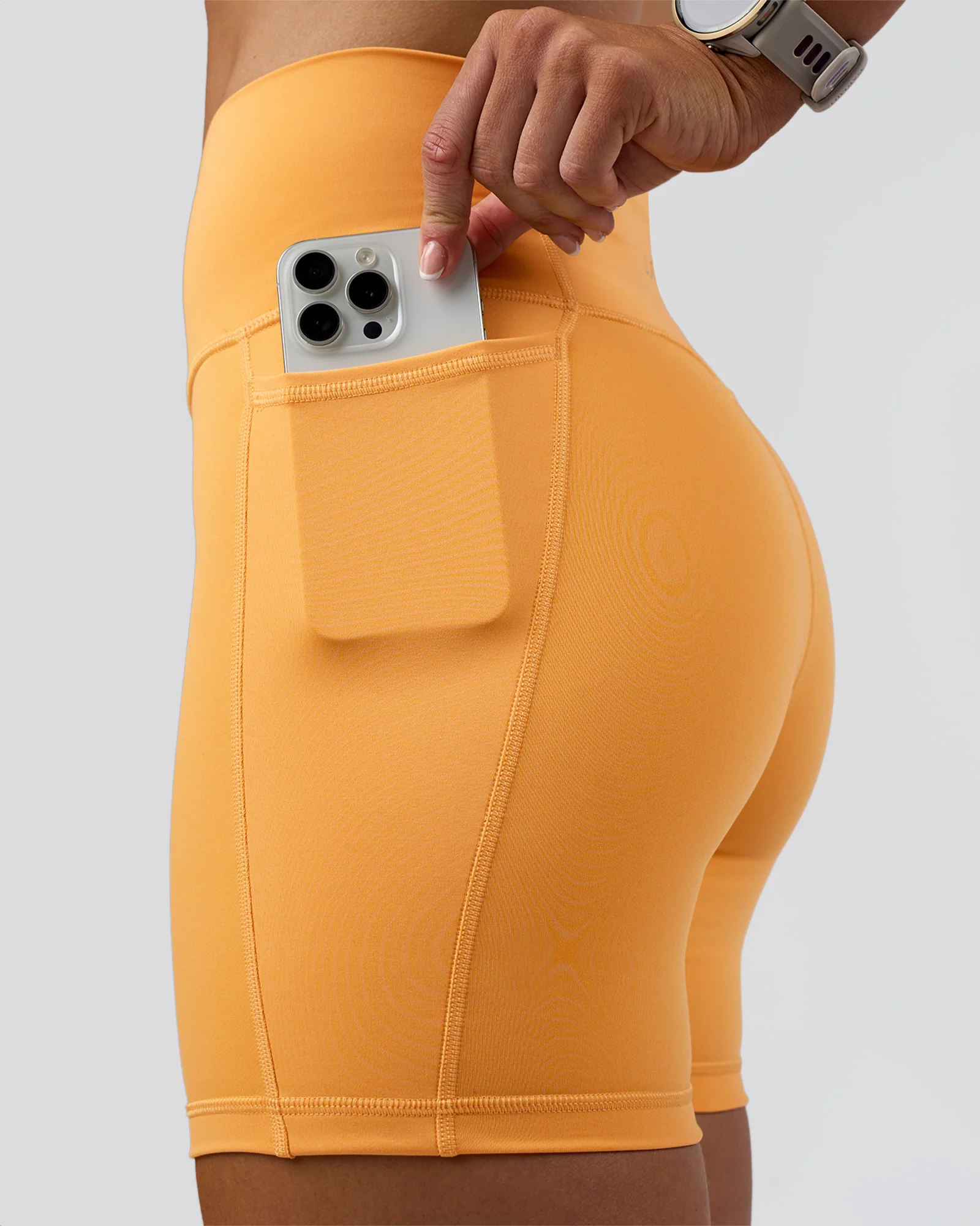 Fusion Ultra High-Rise 6" Short Pockets - Warm Apricot - Image 2