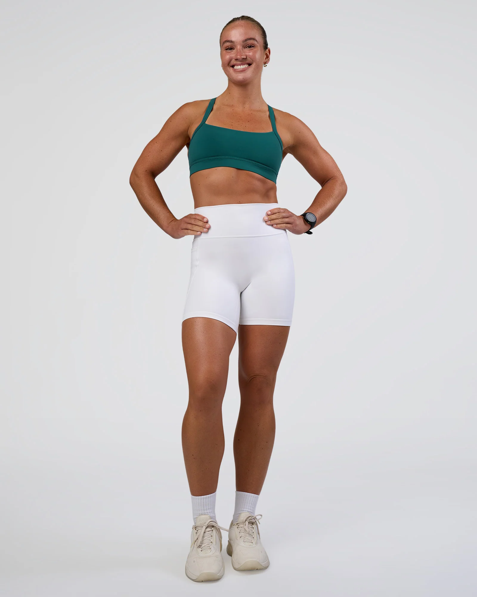 Fusion Ultra High-Rise 6" Short Pockets - White - Image 2