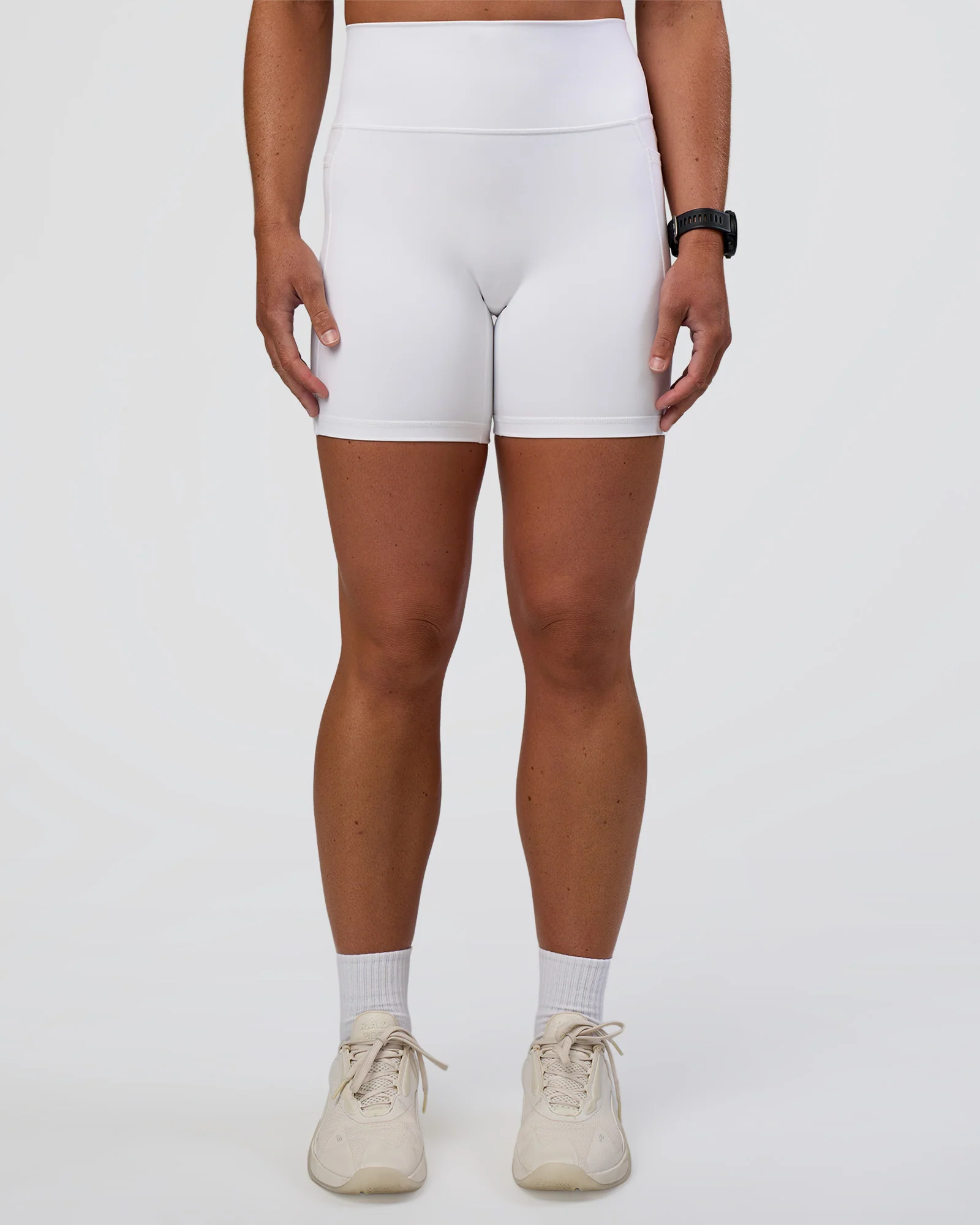 Fusion Ultra High-Rise 6" Short Pockets - White - Image 6