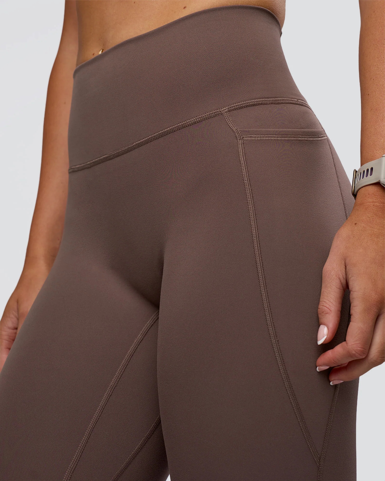 Fusion Ultra High-Rise 7/8 Legging Pockets - Peppercorn - Image 3