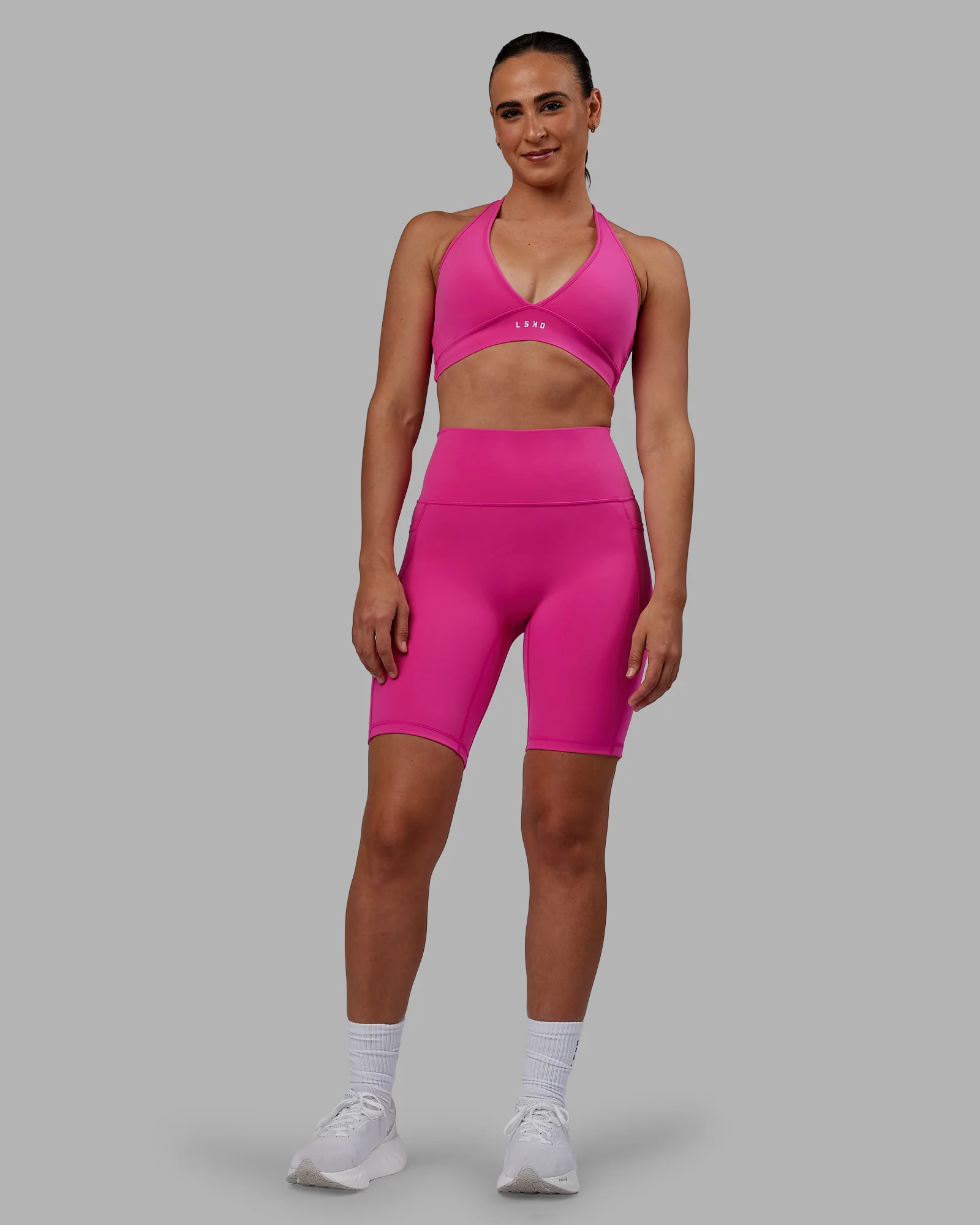 Fusion Ultra High-Rise 9" Short Pockets - Fuchsia Pink - Image 4