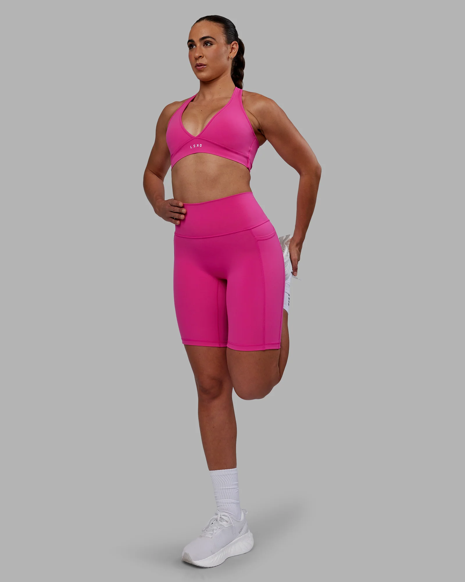 Fusion Ultra High-Rise 9" Short Pockets - Fuchsia Pink - Image 8
