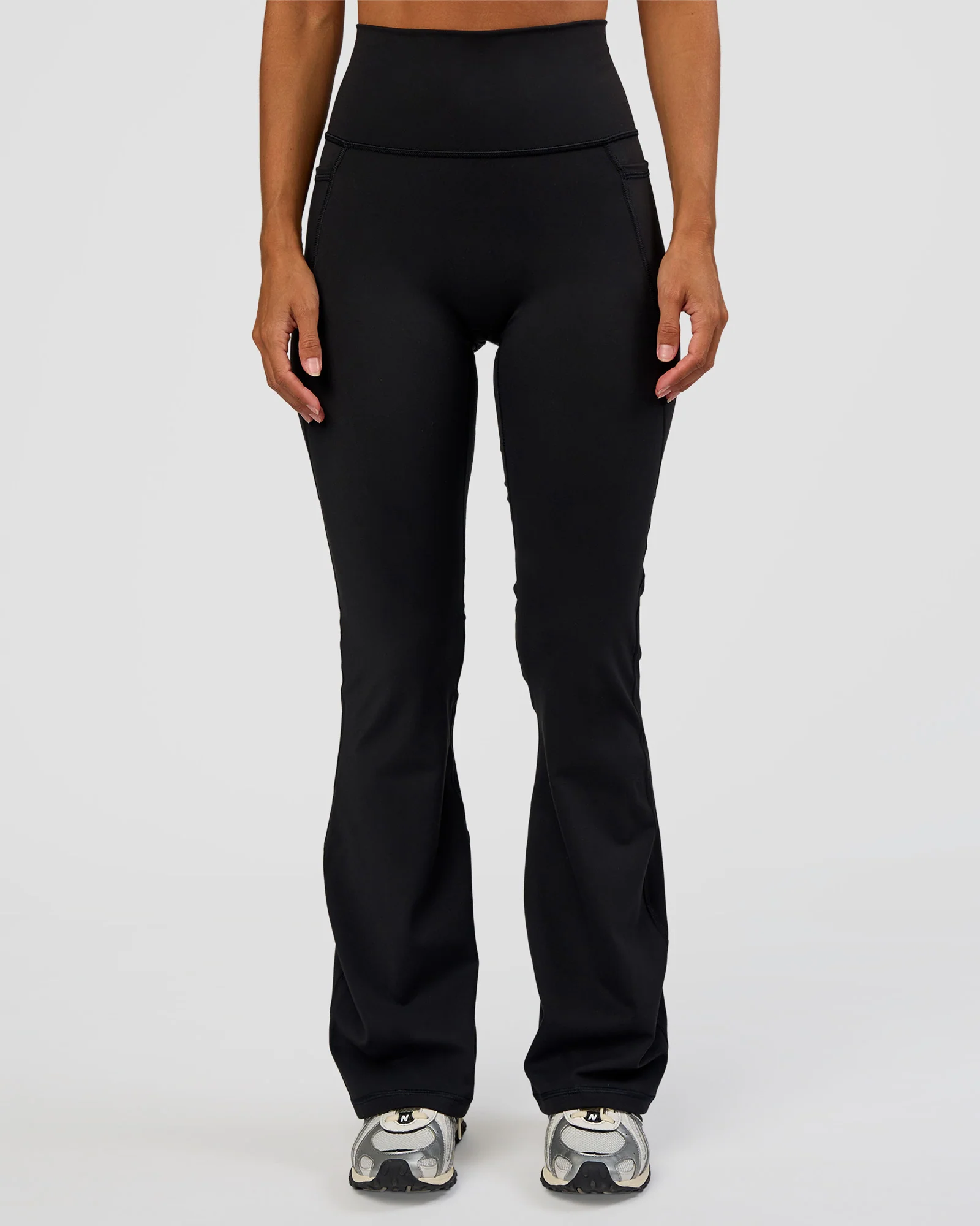 Fusion Ultra High-Rise Flared Petite Legging Pockets - Black - Image 6