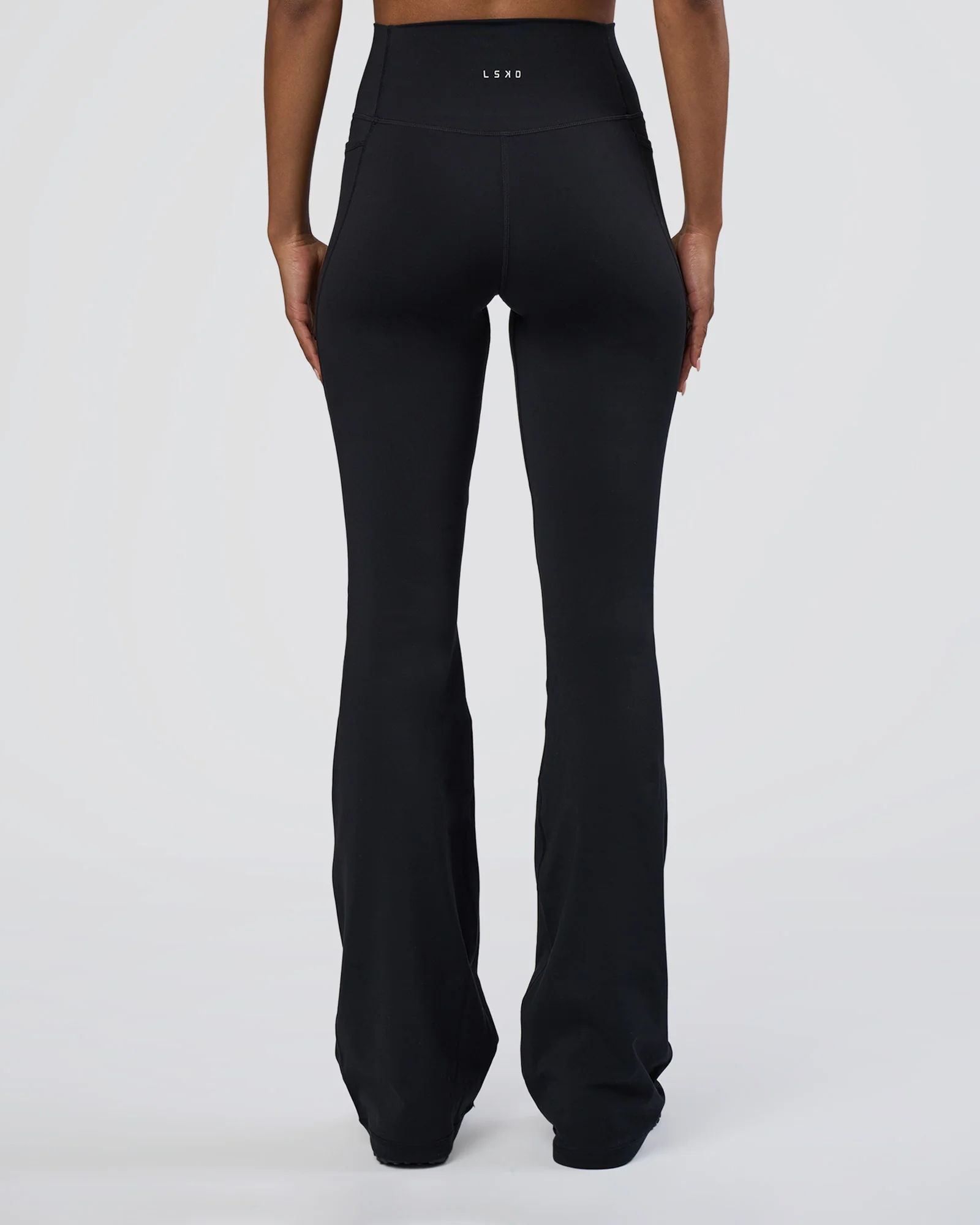 Fusion Ultra High-Rise Flared Tall Legging Pockets - Black - Image 4