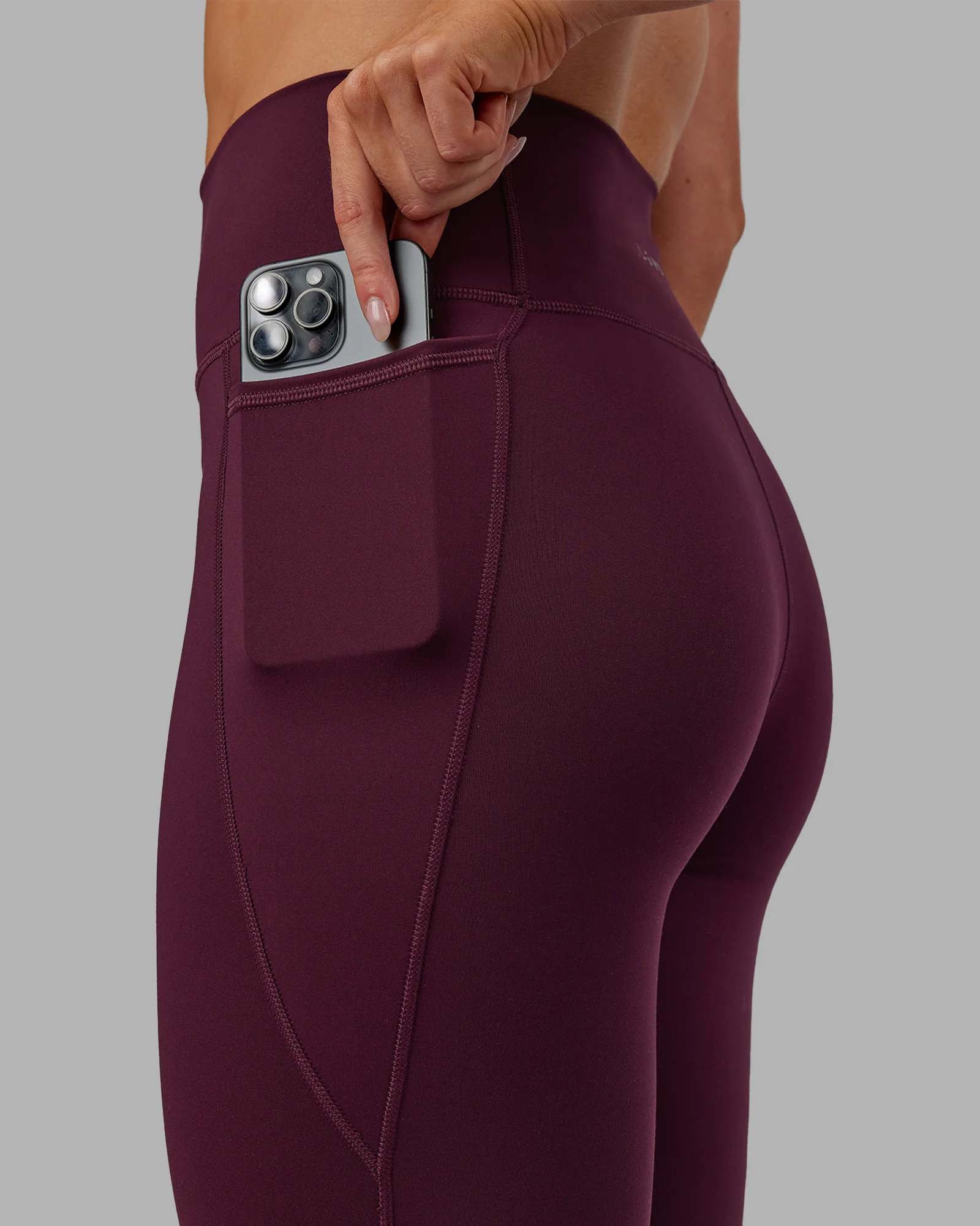 Fusion Ultra High-Rise Full Length Legging Pockets - Cherry Lacquer - Image 5