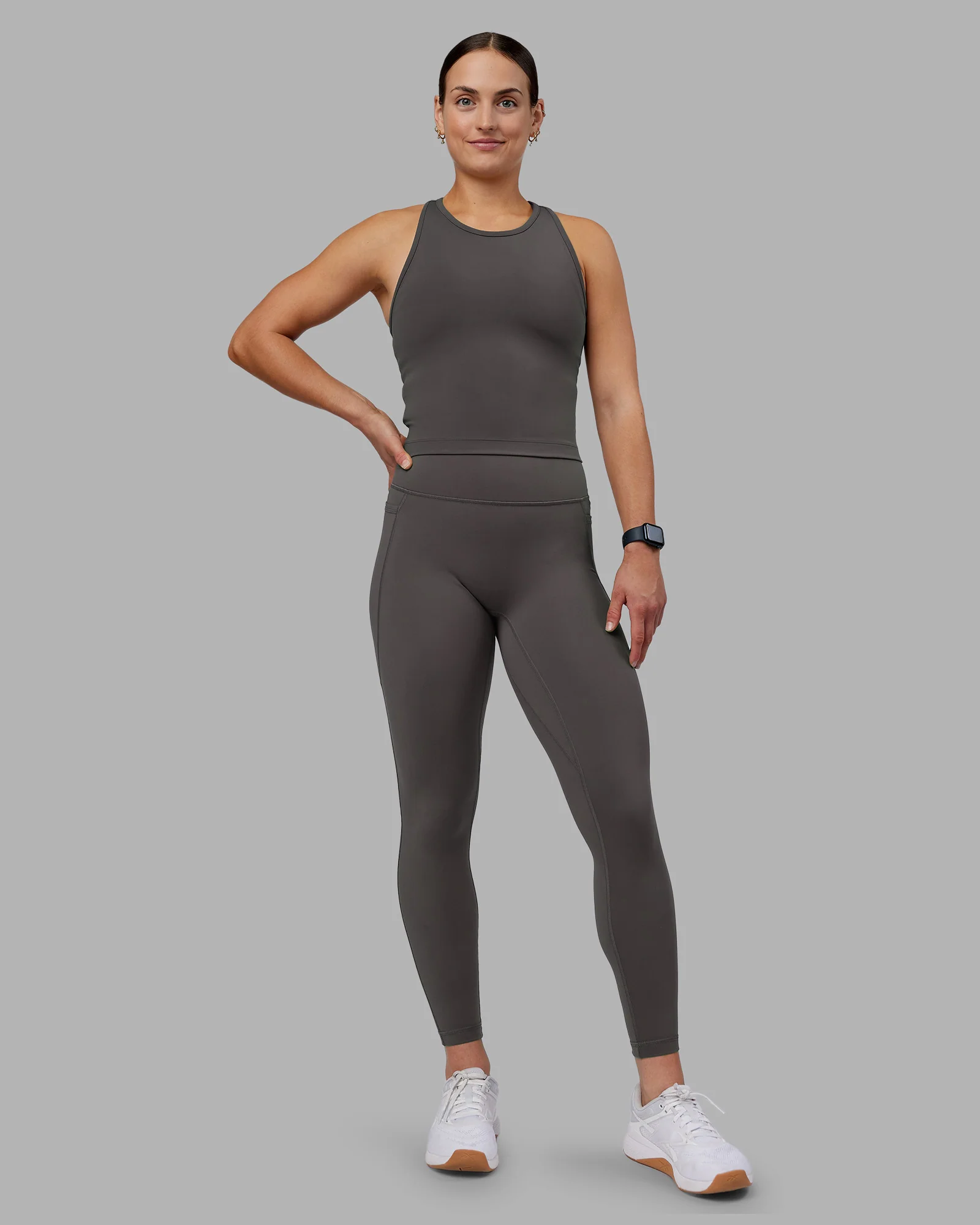 Fusion Ultra High-Rise Full Length Legging Pockets - Dark Storm - Image 2