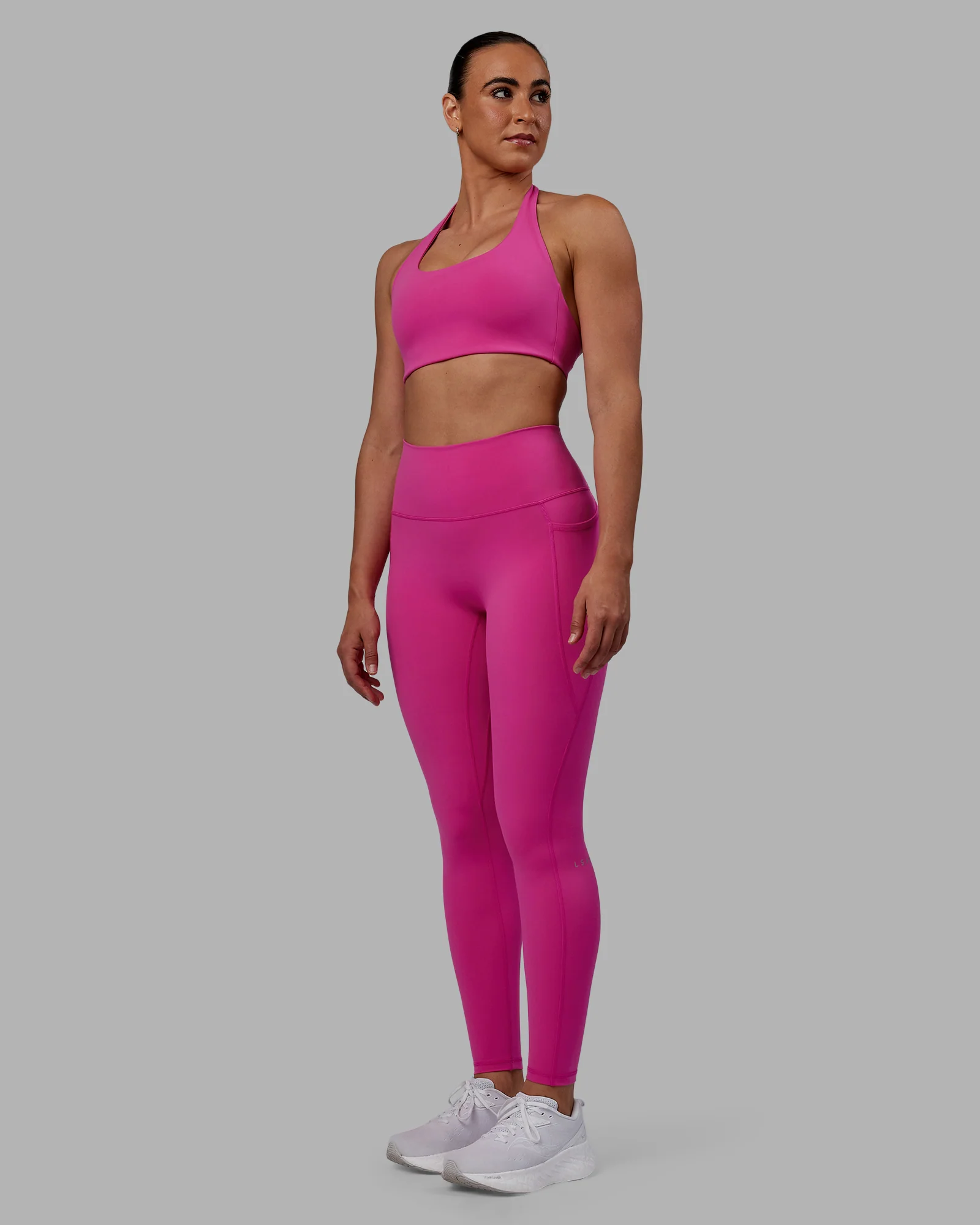 Fusion Ultra High-Rise Full Length Legging Pockets - Fuchsia Pink - Image 4