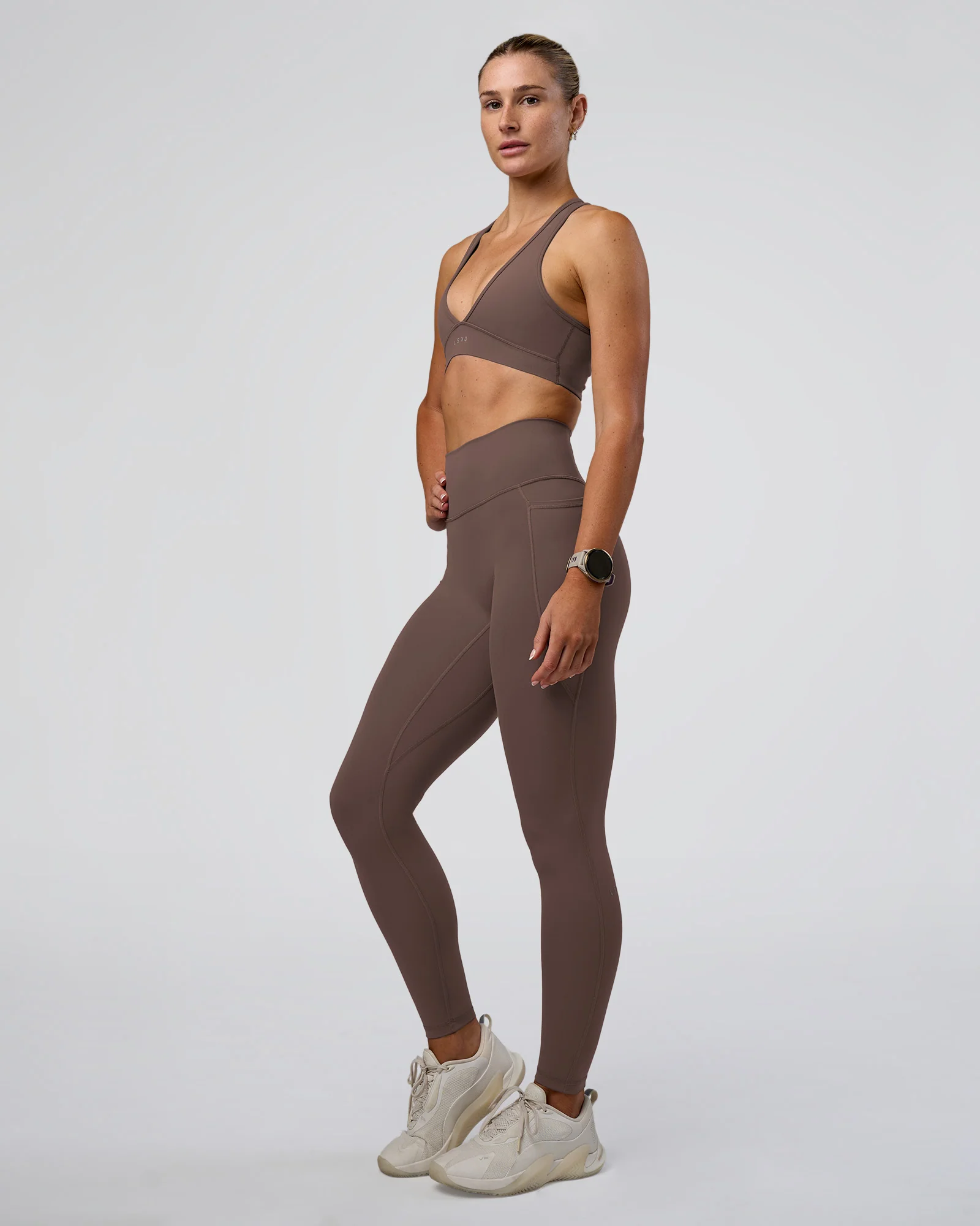 Fusion Ultra High-Rise Full Length Legging Pockets - Peppercorn - Image 5