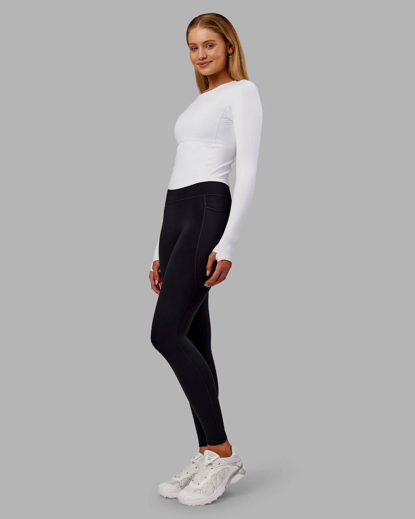 Fusion Thermal Ultra High-Rise Full Length Legging Pockets - Black - Image 2