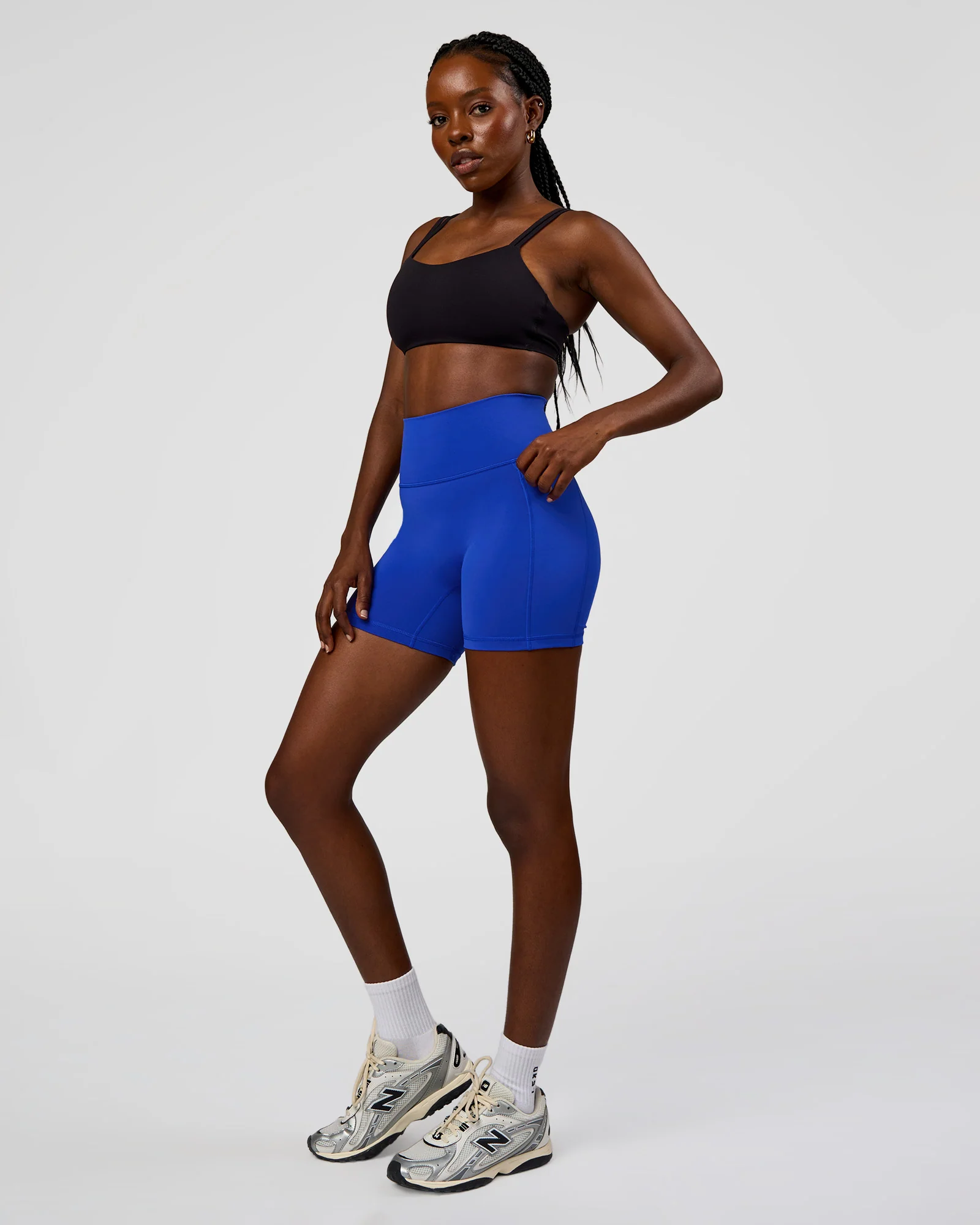 Fusion V-Contour Ultra High-Rise 4' Short Pockets - Electric Indigo - Image 5