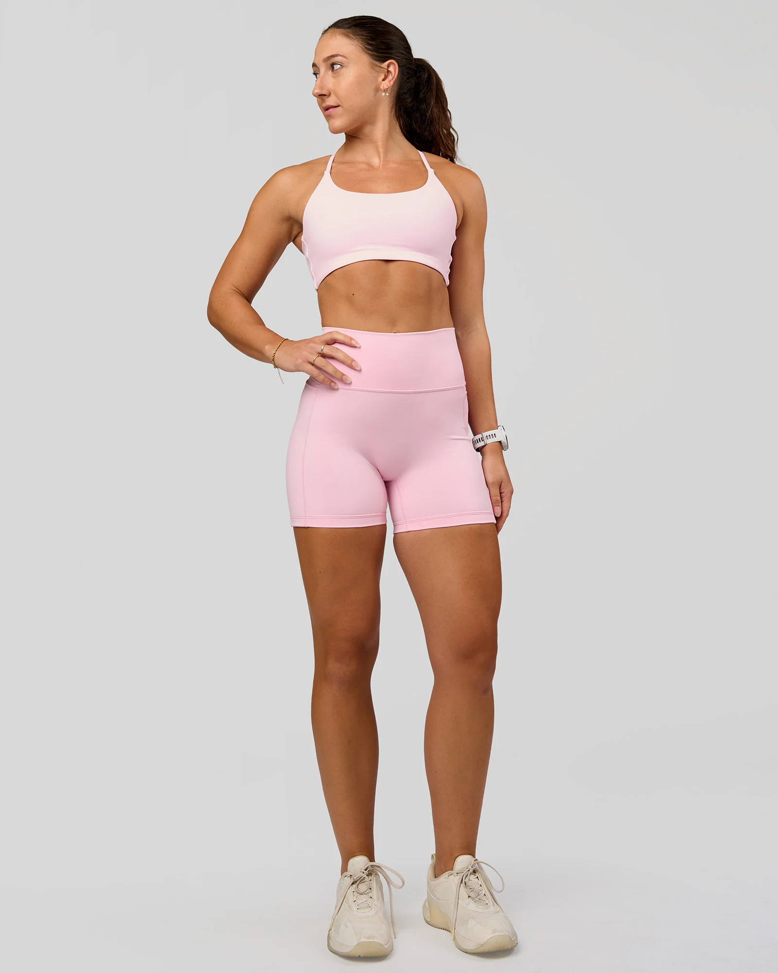 Fusion V-Contour Ultra High-Rise 4' Short Pockets - Marshmallow - Image 3