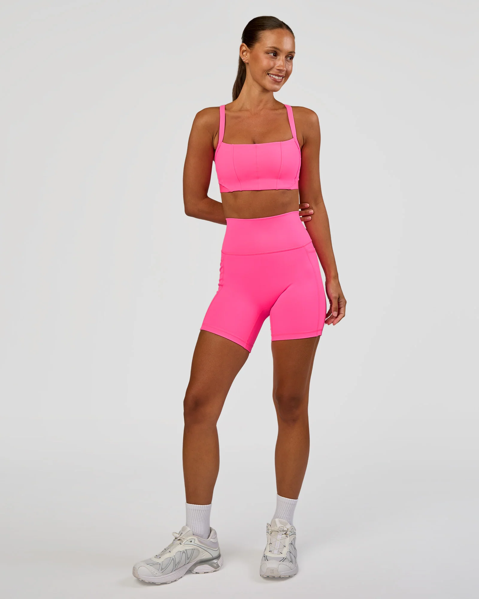 Fusion V-Contour Ultra High-Rise 6" Short Pockets - Sugar Plum - Image 3