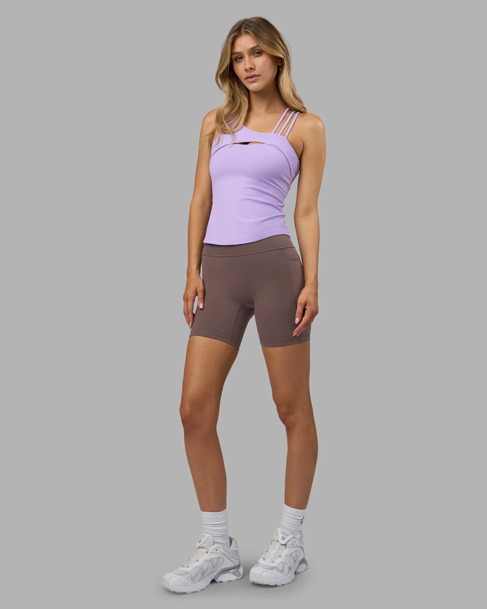 Galvanise Splice Shelf Bra Tank - Pale Lilac - Image 5