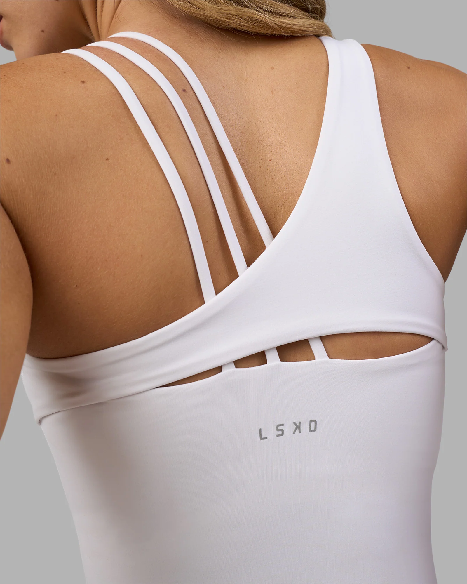 Galvanise Splice Shelf Bra Tank - White - Image 3