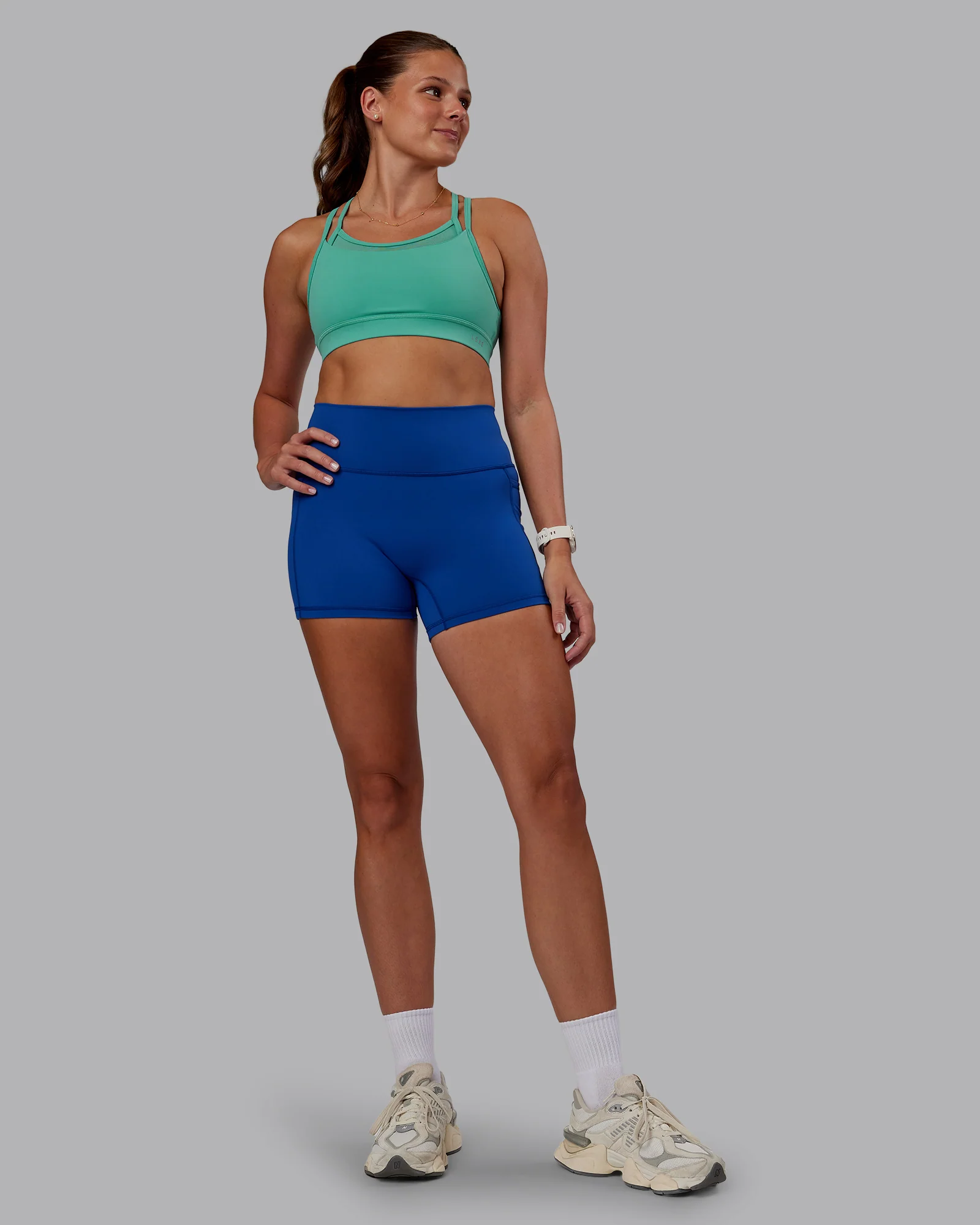 Genesis Layered Sports Bra - Agate Green - Image 3