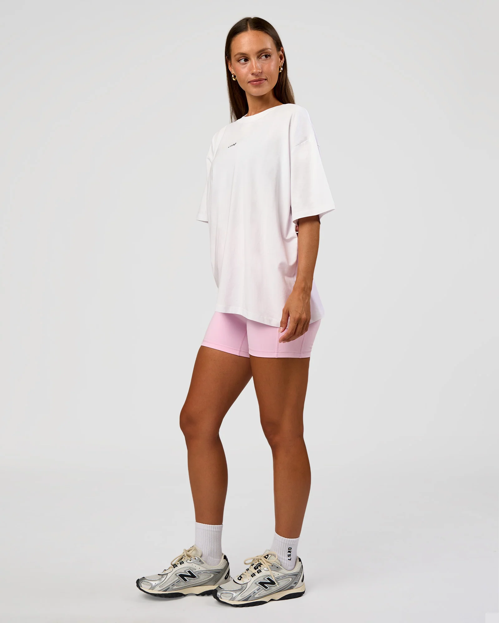 Go-To Break Through FLXCotton Oversized Tee - White-Marshmallow - Image 5