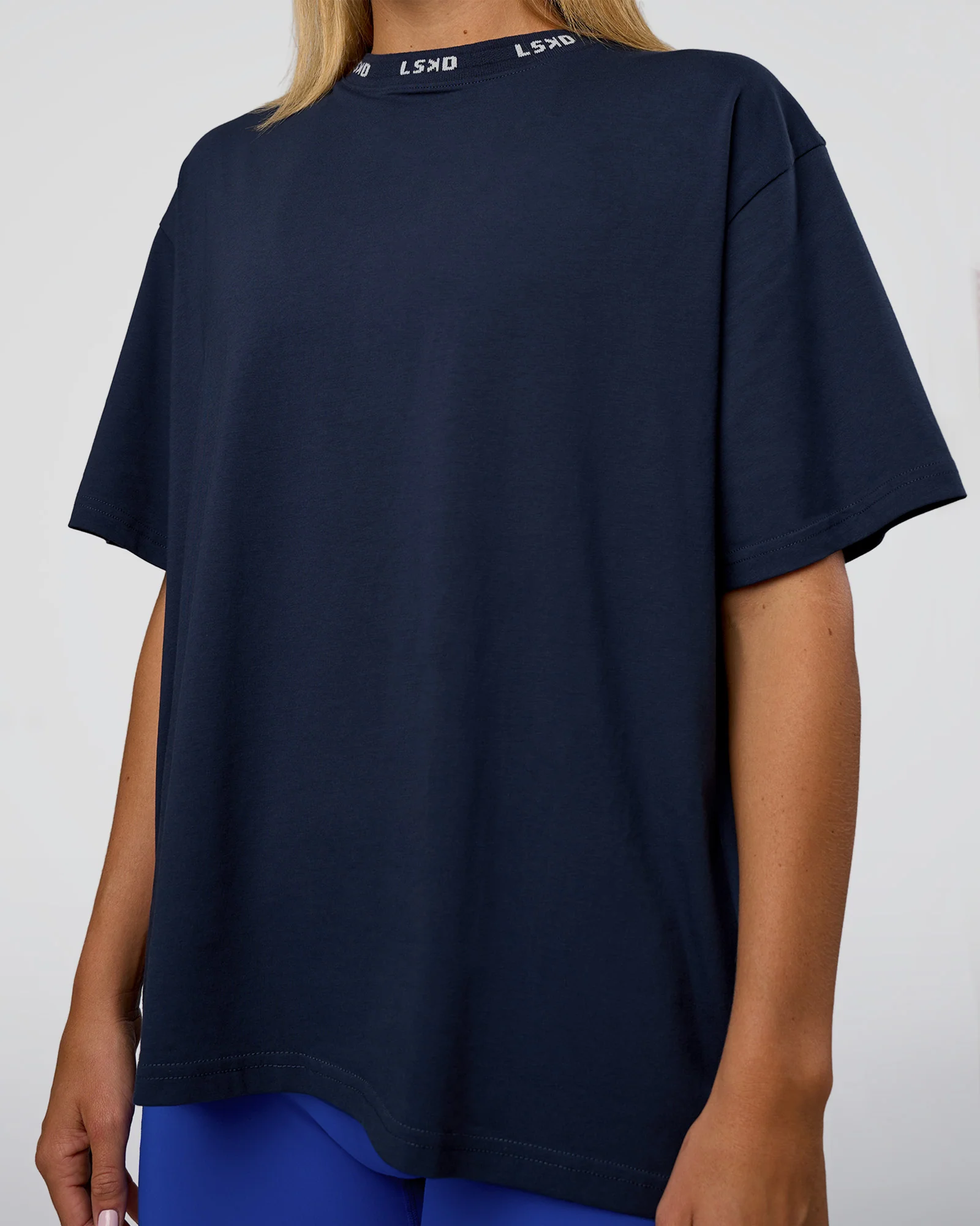 Go-To FLXCotton Oversized Deviation Tee - Future Navy-White - Image 6
