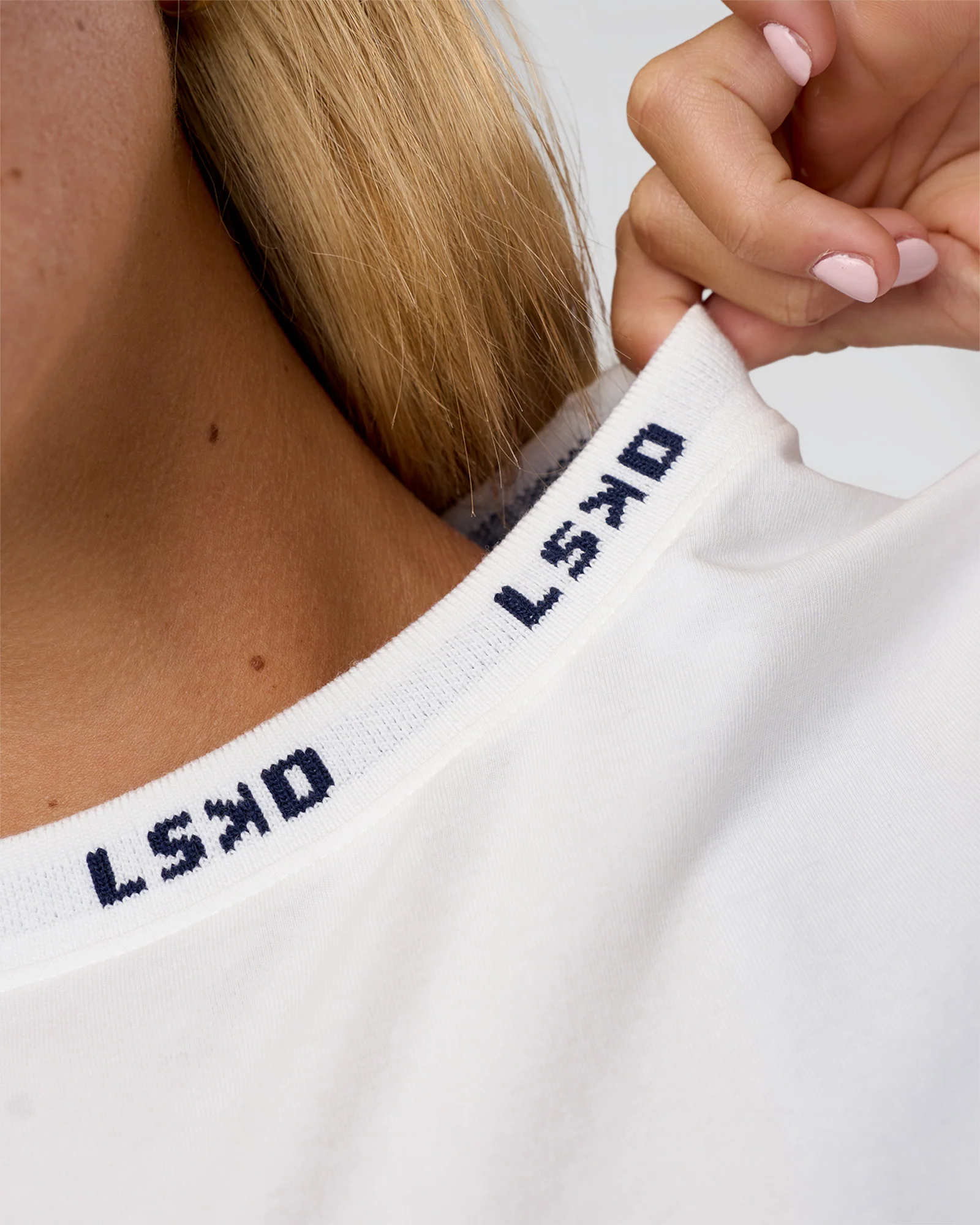 Go-To FLXCotton Oversized Deviation Tee - White-Future Navy - Image 3