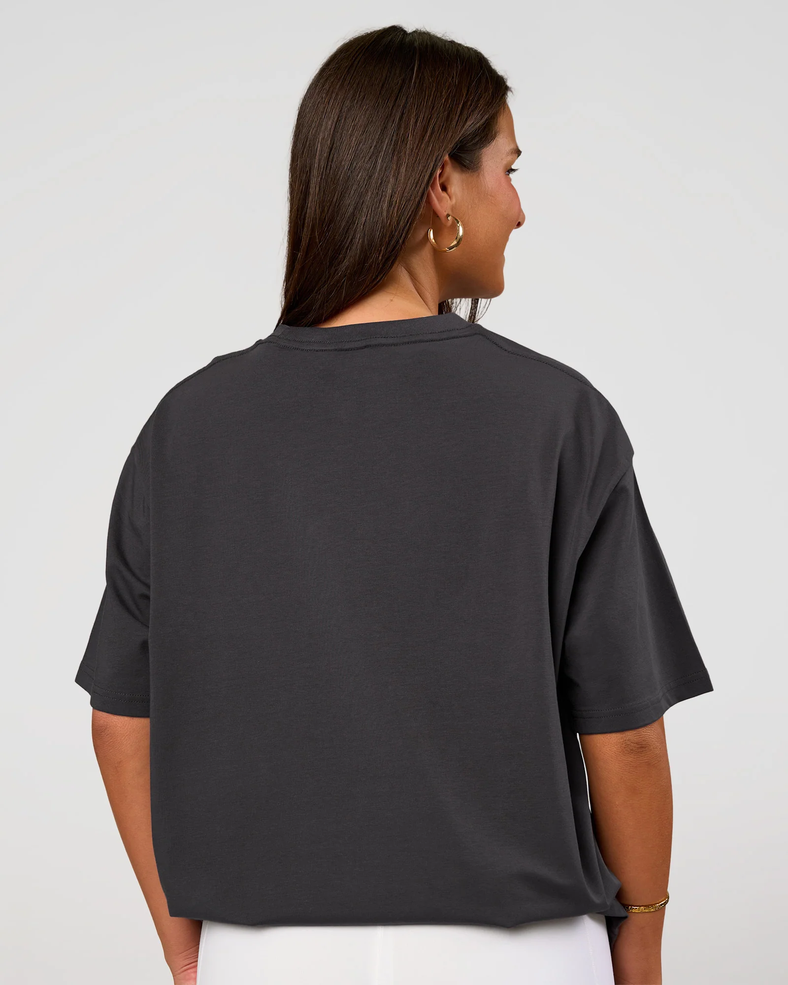Go-To FLXCotton Oversized Tee - Dark Storm-White - Image 4