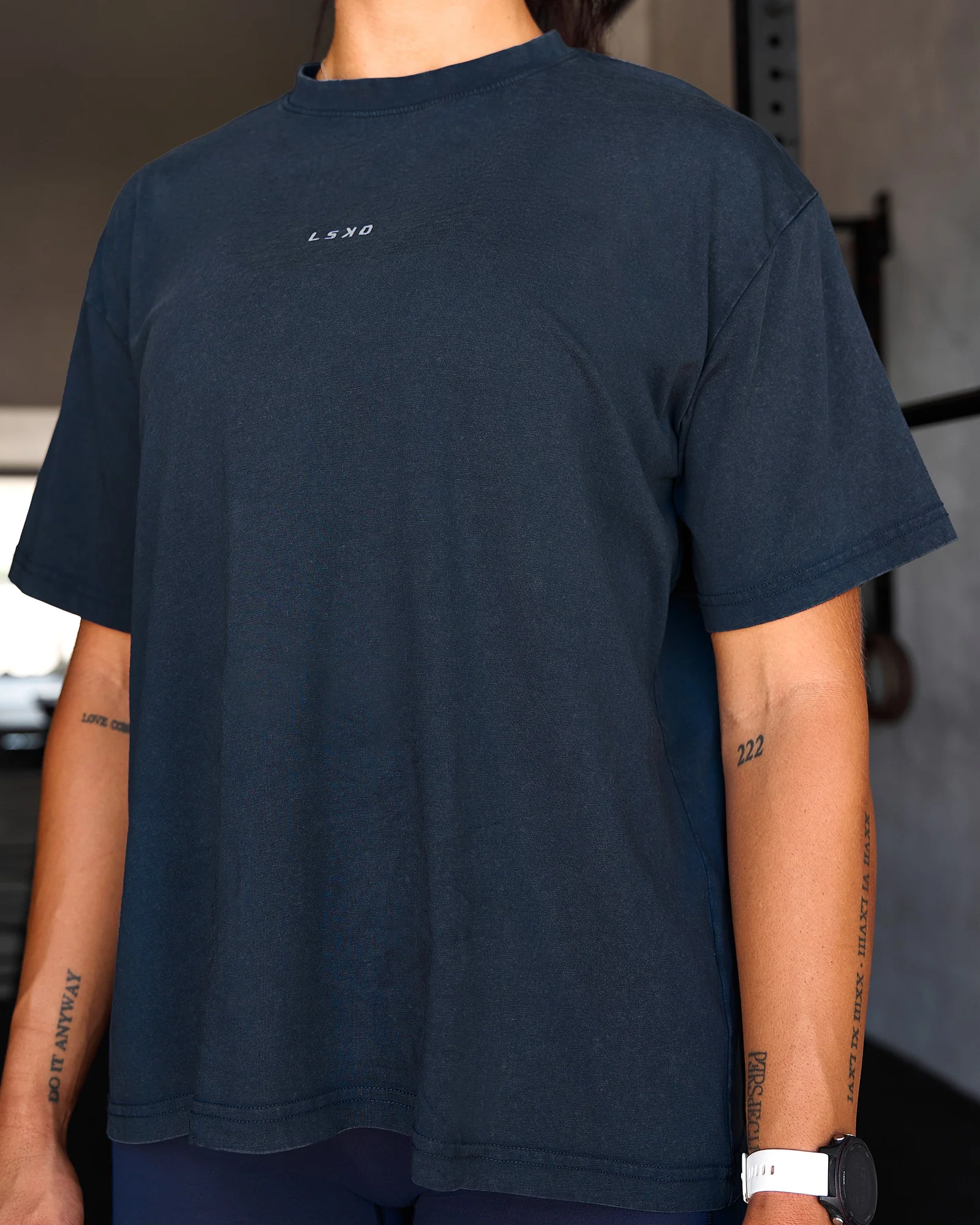 Go-To FLXCotton Oversized Tee - Future Navy Washed - Image 3