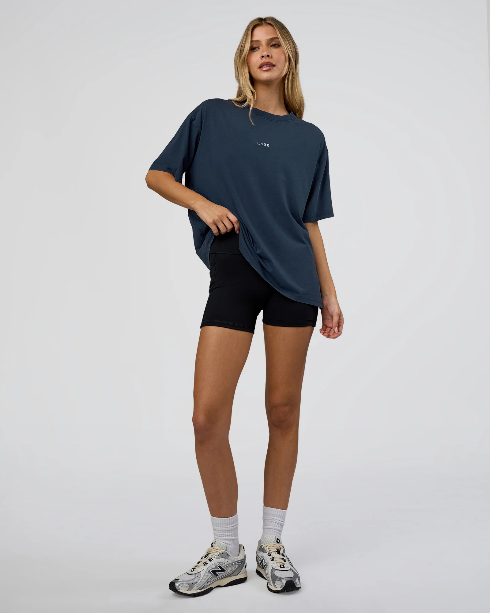 Go-To FLXCotton Oversized Tee - Future Navy Washed - Image 4