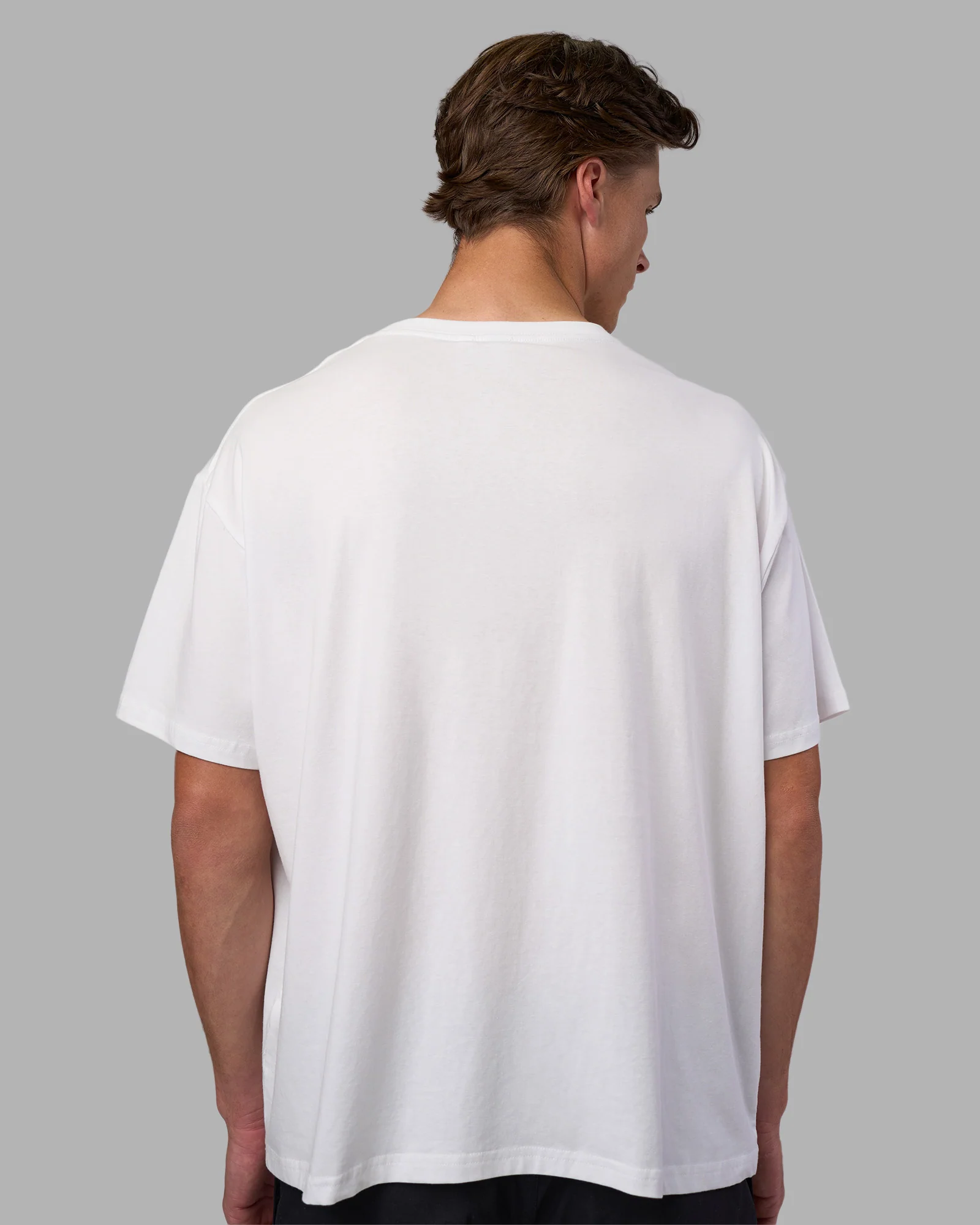 Go-To FLXCotton Oversized Tee - White-Black - Image 9