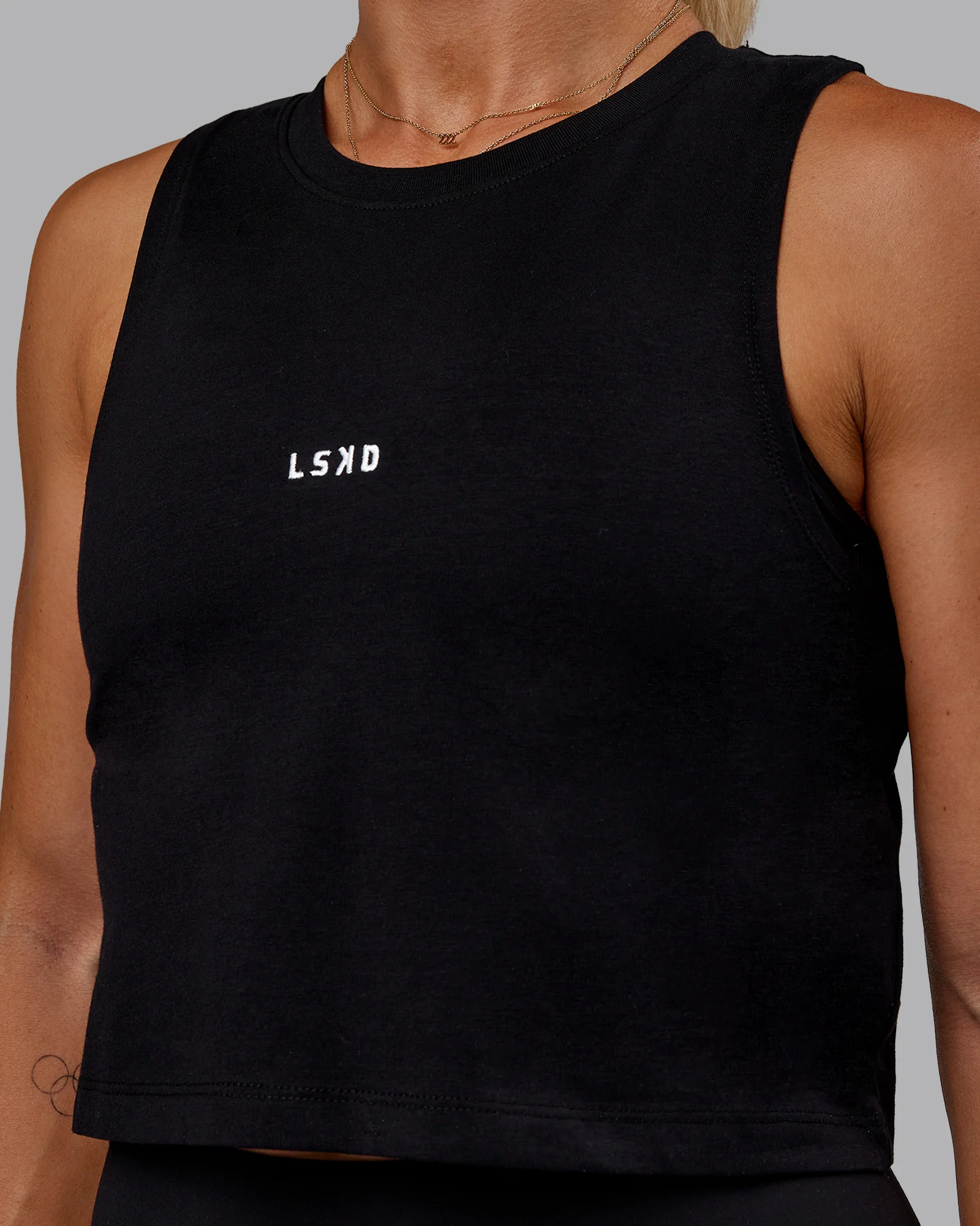 Go-To FLXCotton Tank - Black-White - Image 3