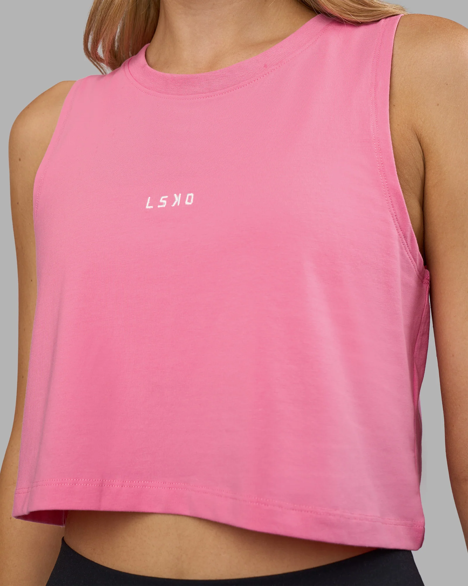 Go-To FLXCotton Tank - Candy Pink-White - Image 4