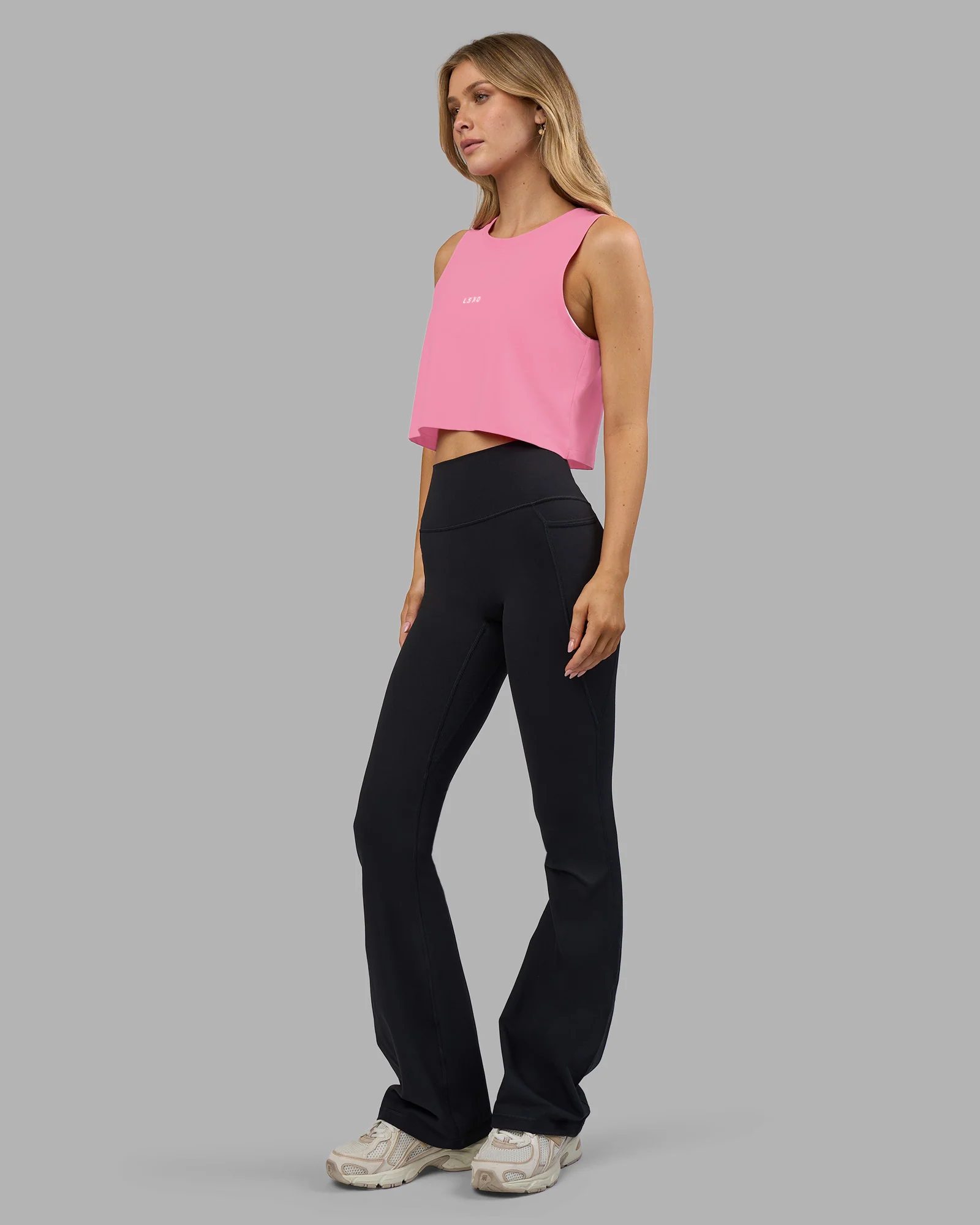 Go-To FLXCotton Tank - Candy Pink-White - Image 5
