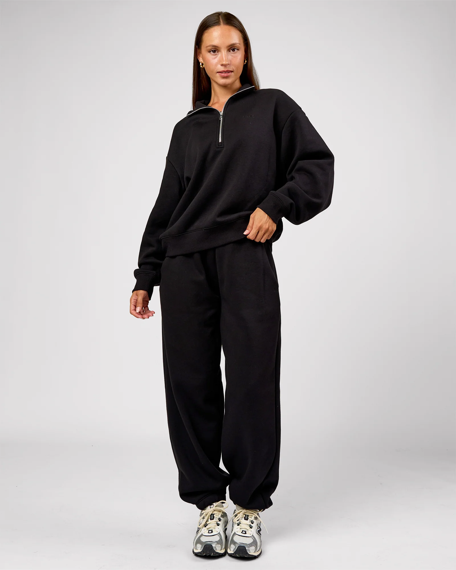 Go-To Oversized Track Pant - Black - Image 2