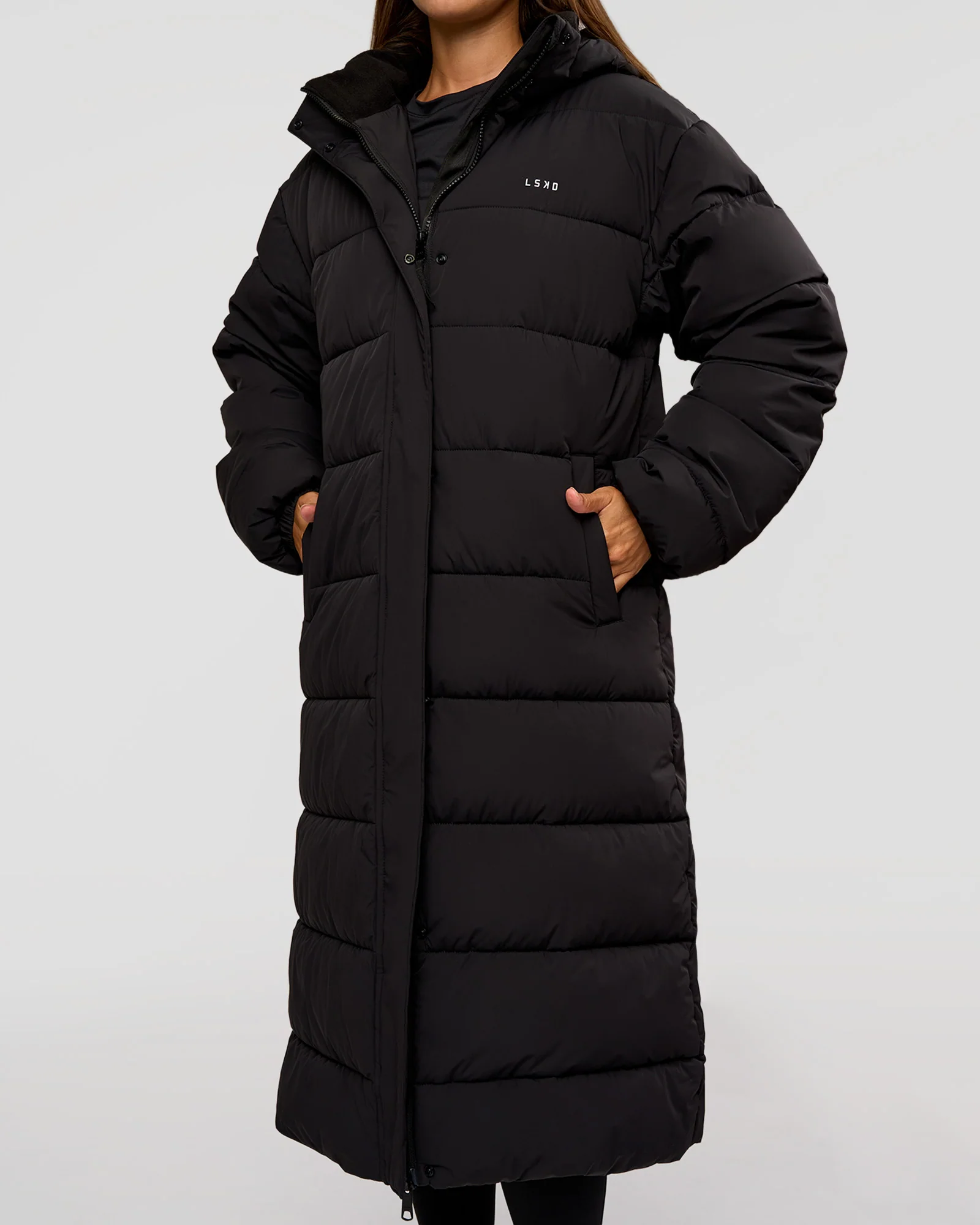 Go-To Puffer Long Jacket - Black - Image 11