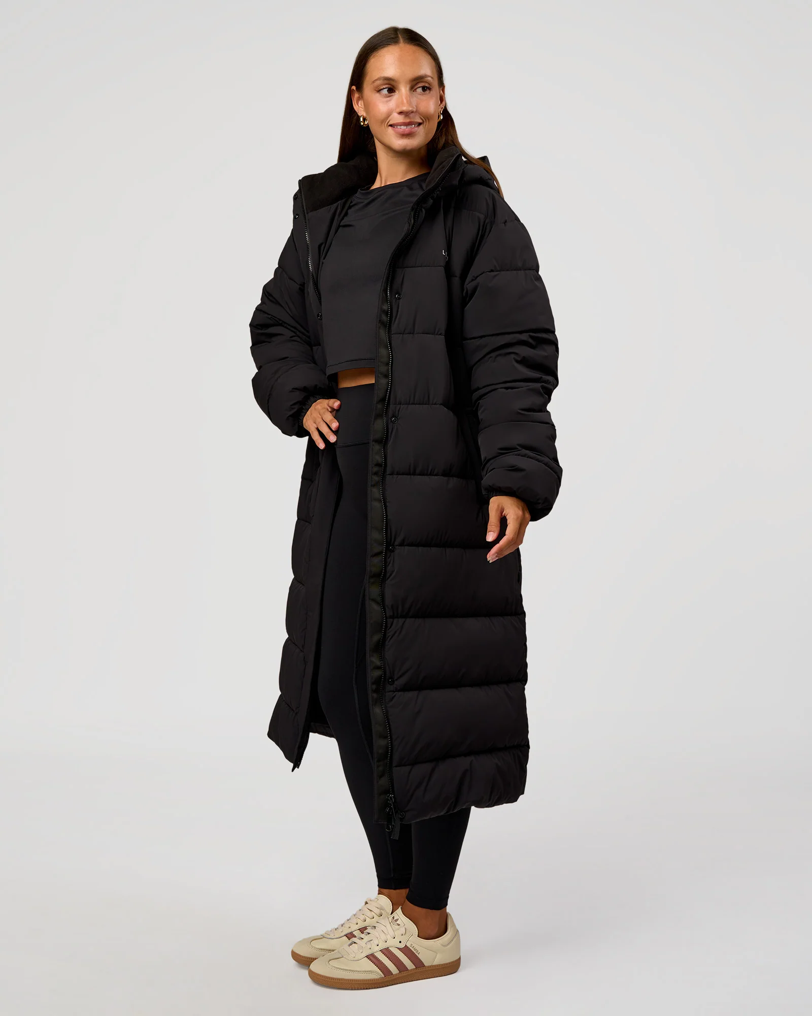 Go-To Puffer Long Jacket - Black - Image 13