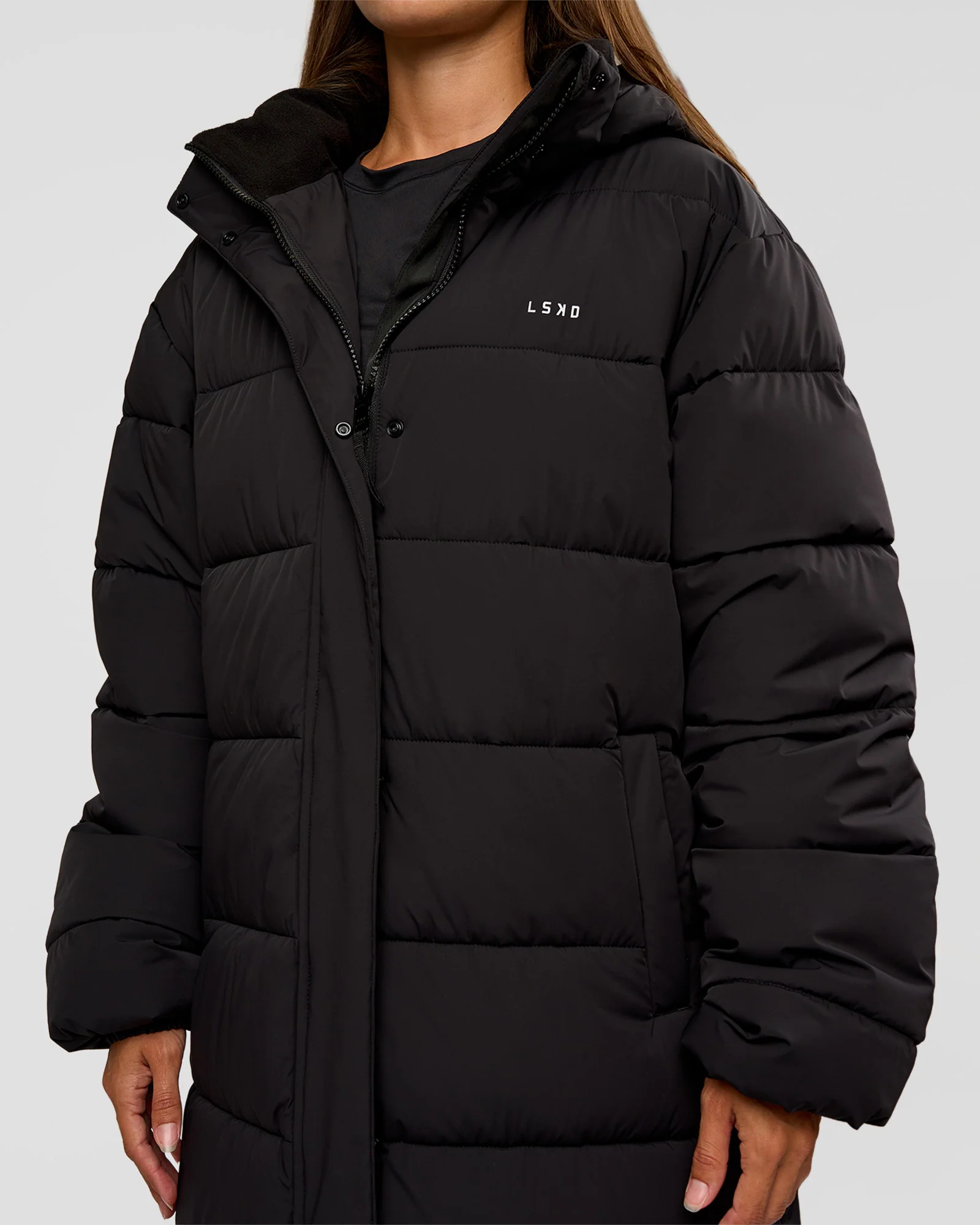 Go-To Puffer Long Jacket - Black - Image 14