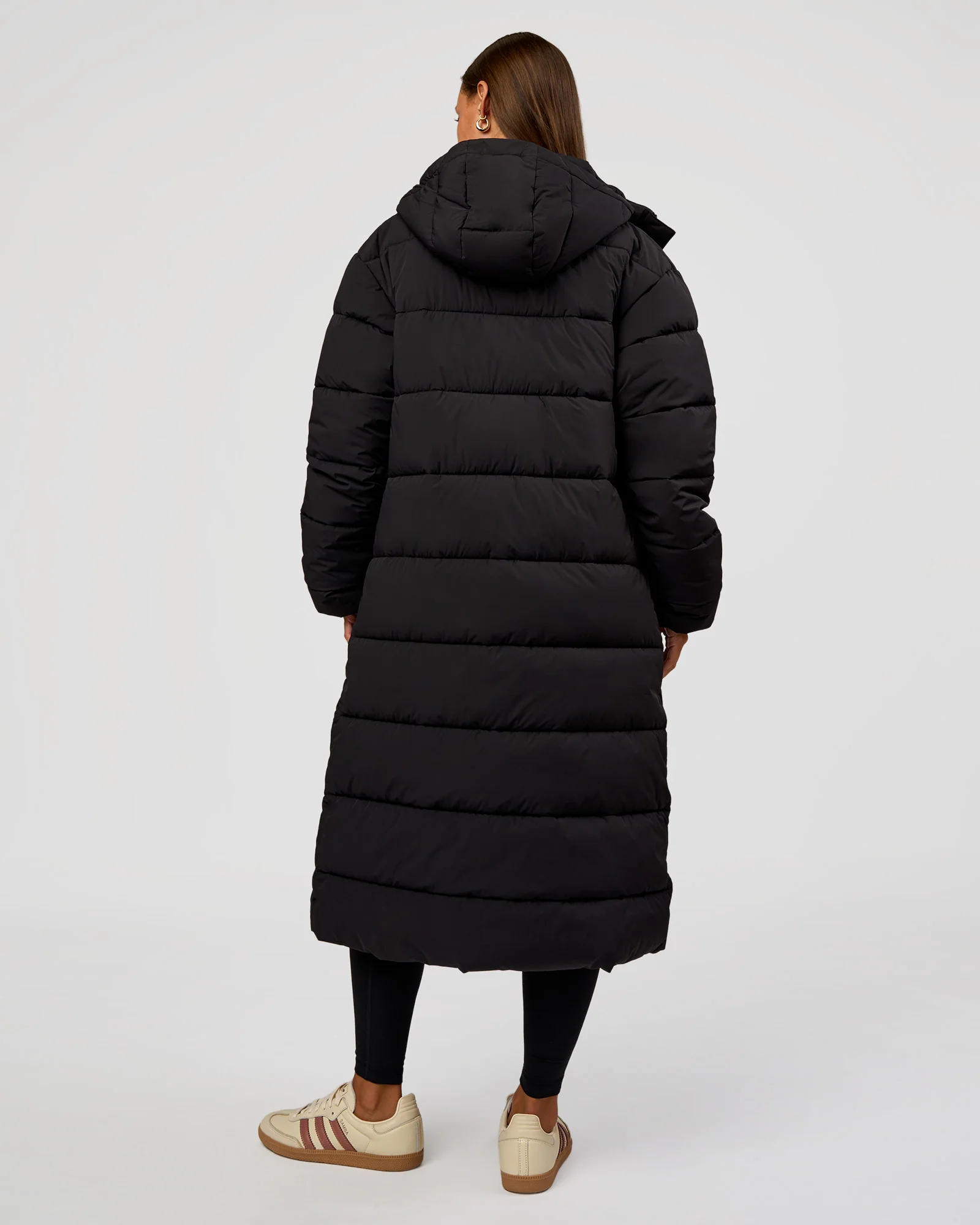 Go-To Puffer Long Jacket - Black - Image 3