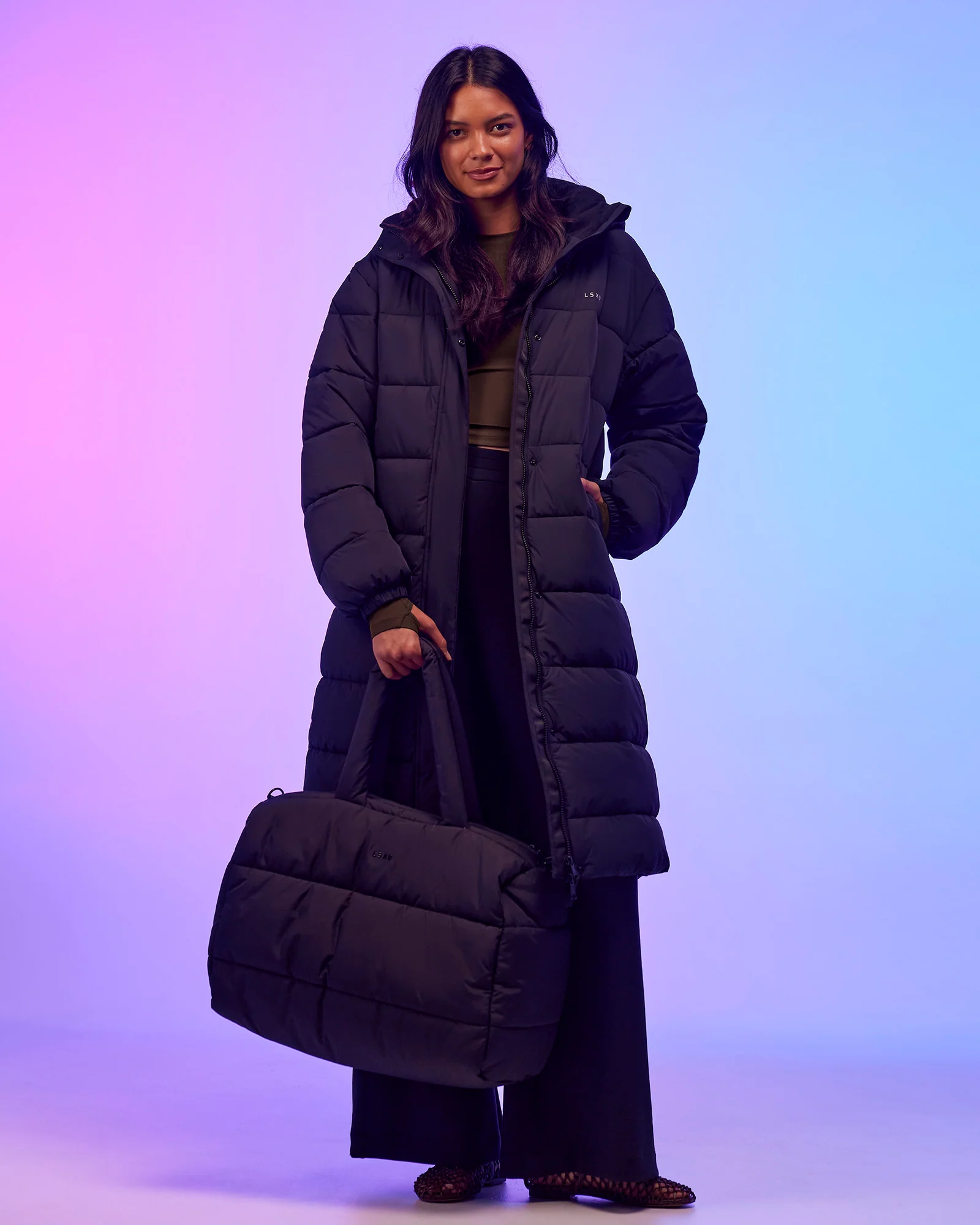 Go-To Puffer Long Jacket - Black - Image 7