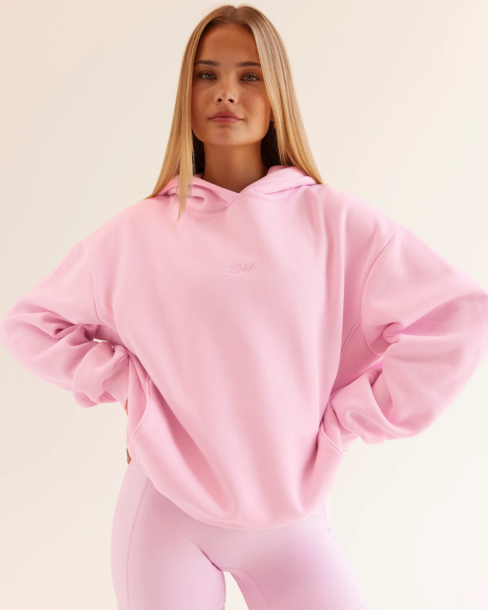 Go-To Script Oversized Hoodie - Marshmallow - Image 3