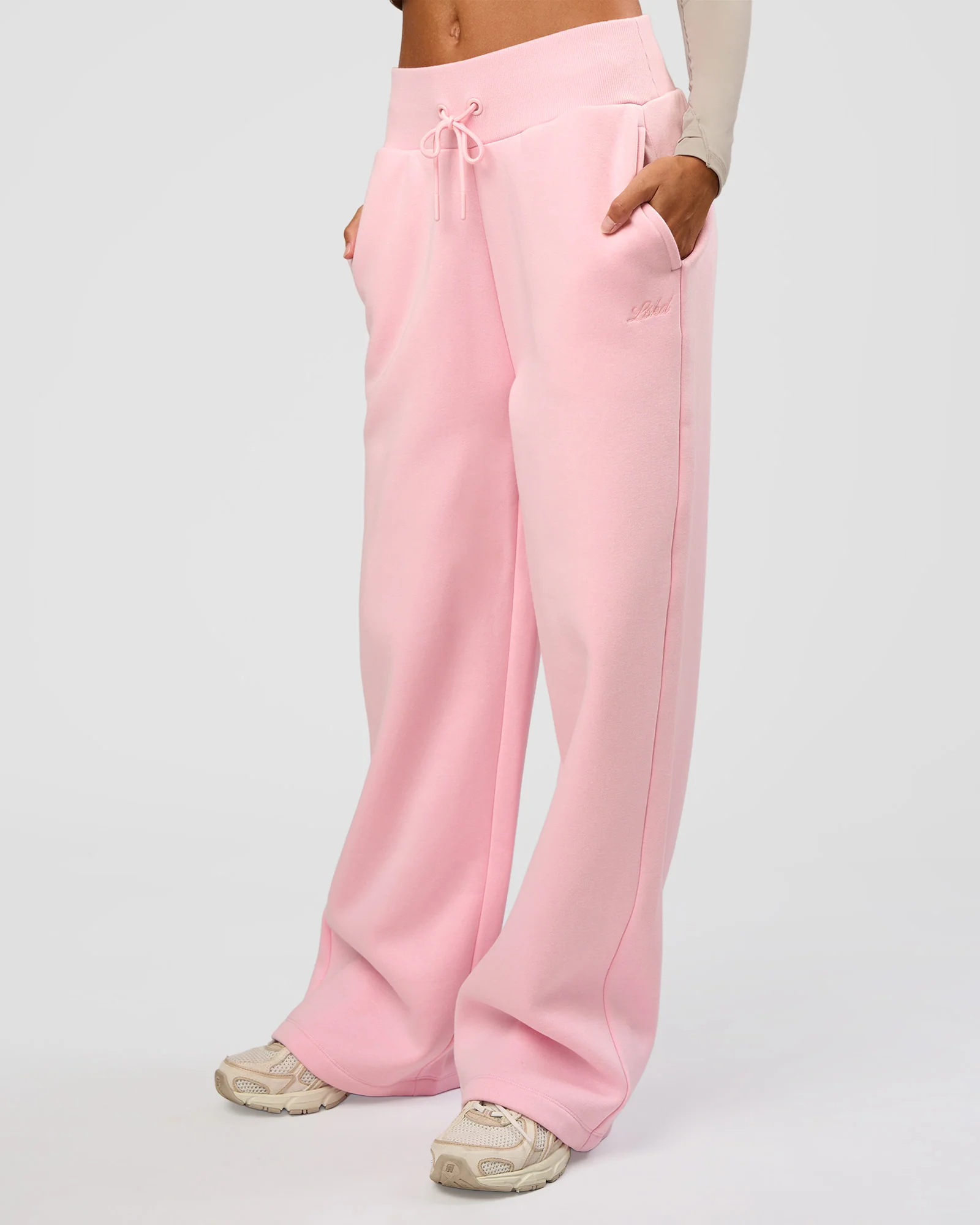 Go-To Script Wide Leg Track Pant - Marshmallow - Image 8