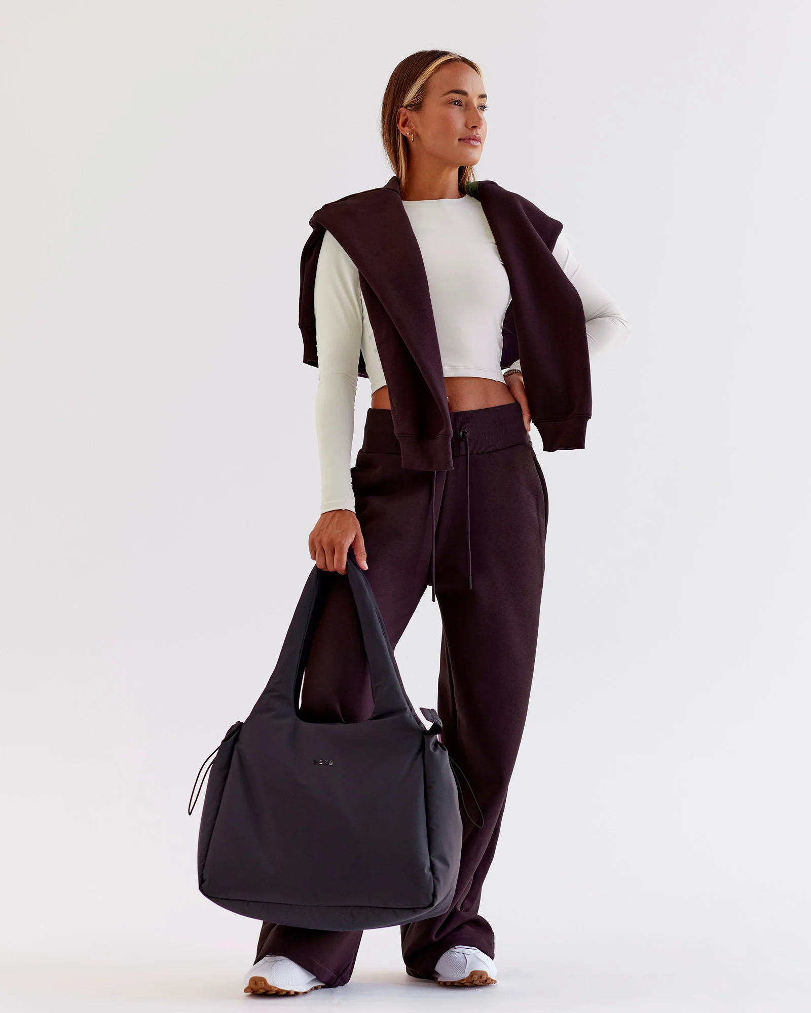 Go-To Wide Leg Track Pant - Midnight Plum - Image 6