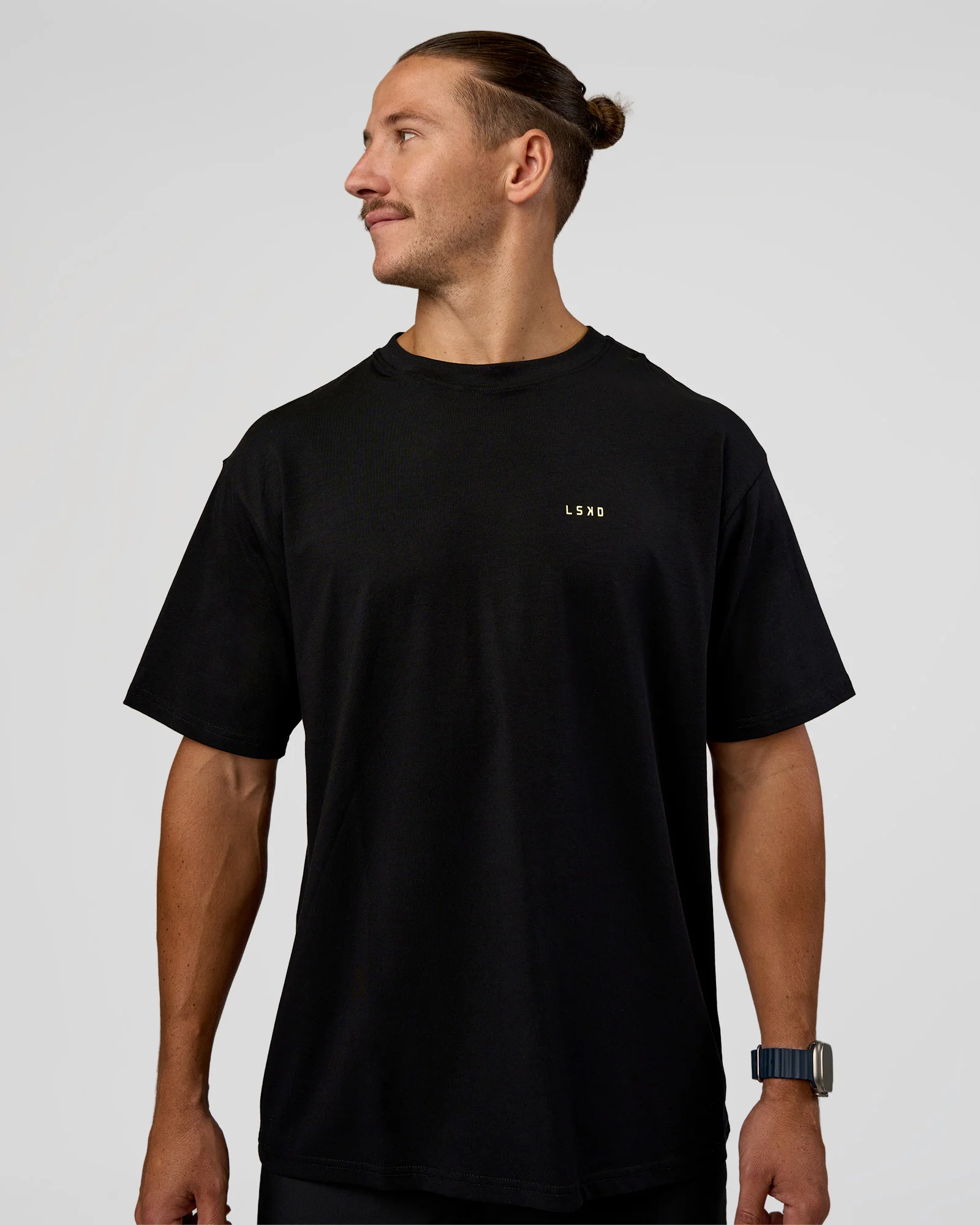 High Run FLXCotton Oversized Tee - Black-Yellow Fizz - Image 2