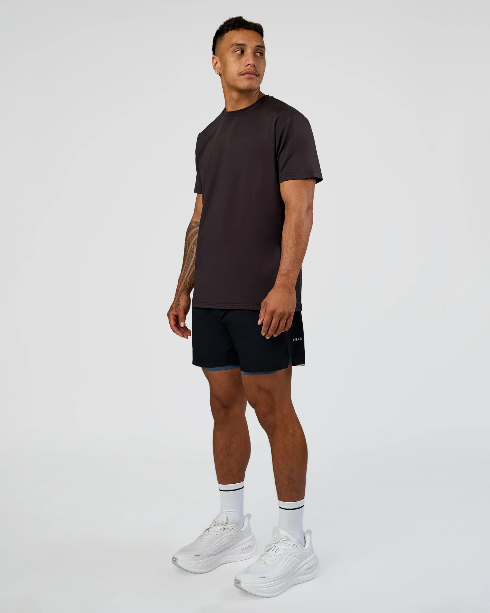 Hybrid Lined 5" Short - Black-Indigo - Image 3