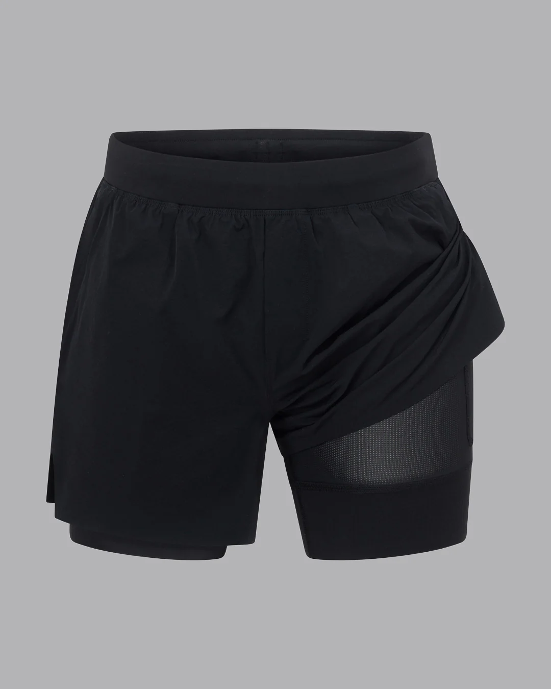 Hybrid Lined 5" Short - Black-Reflective - Image 2